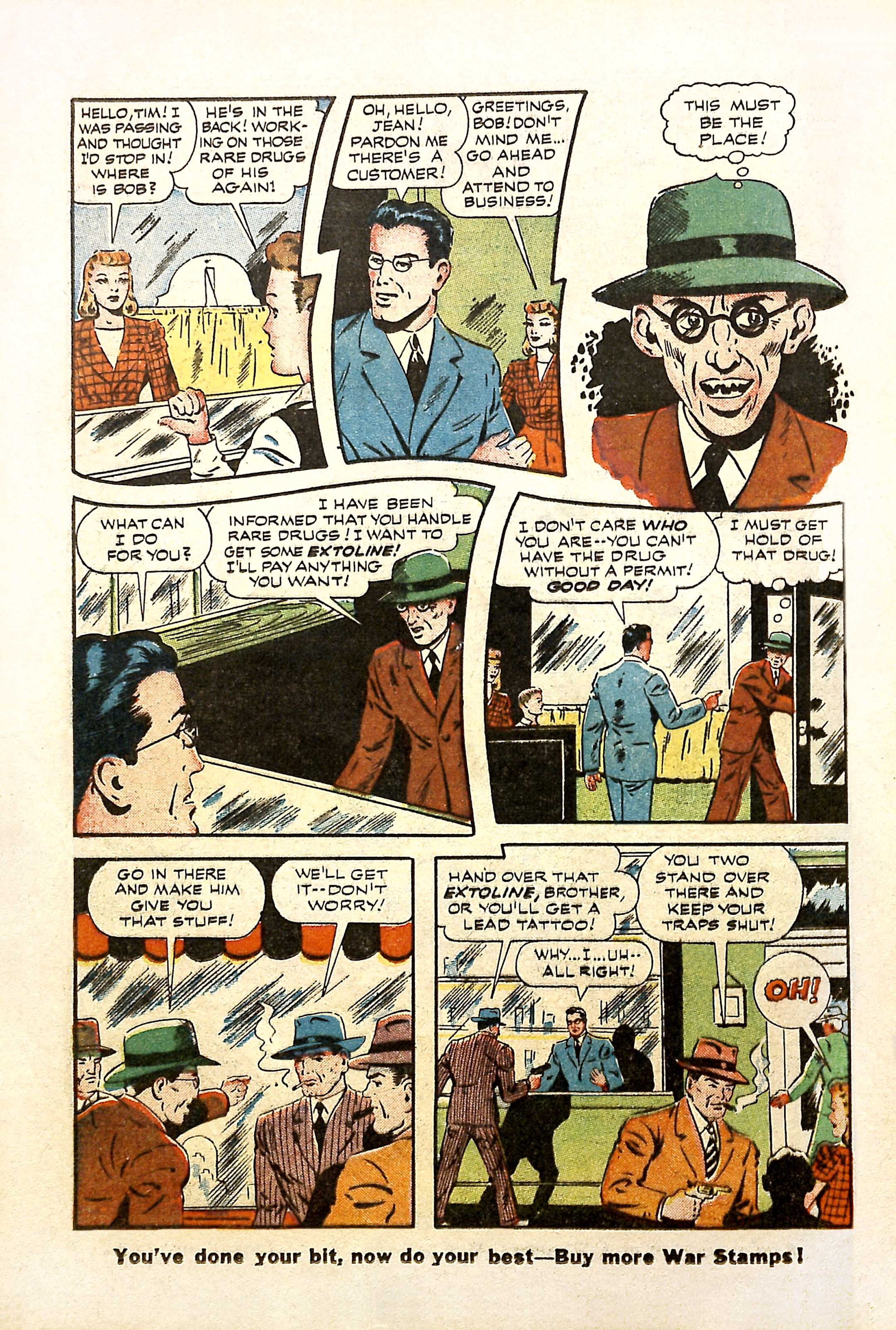 Black Terror, page 16. Black Terror. Public domain in the United States. Intended scans: Digital Comic Museum and Comic Book Plus. https://digitalcomicmuseum.com/