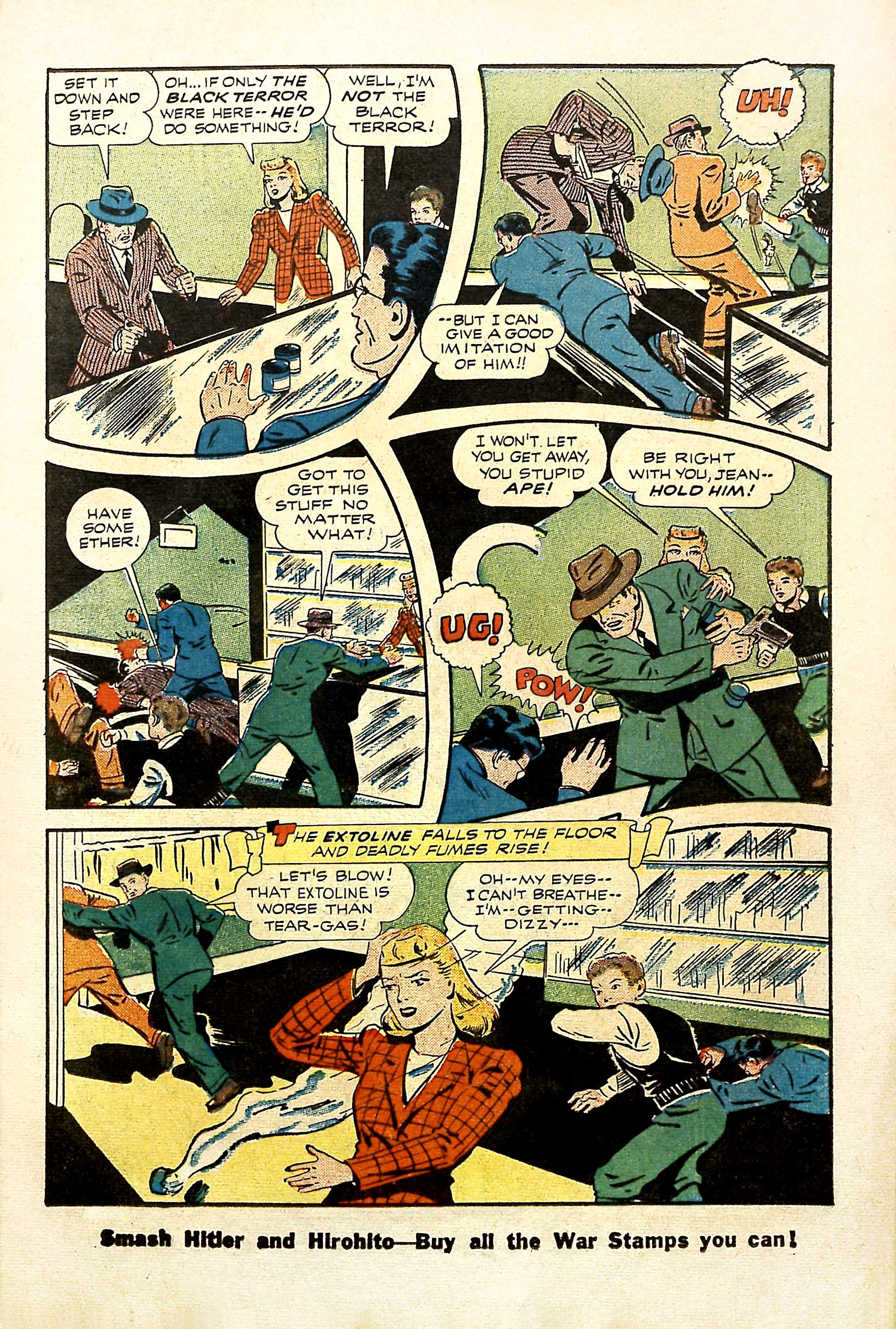 Black Terror, page 17. Black Terror. Public domain in the United States. Intended scans: Digital Comic Museum and Comic Book Plus. https://digitalcomicmuseum.com/