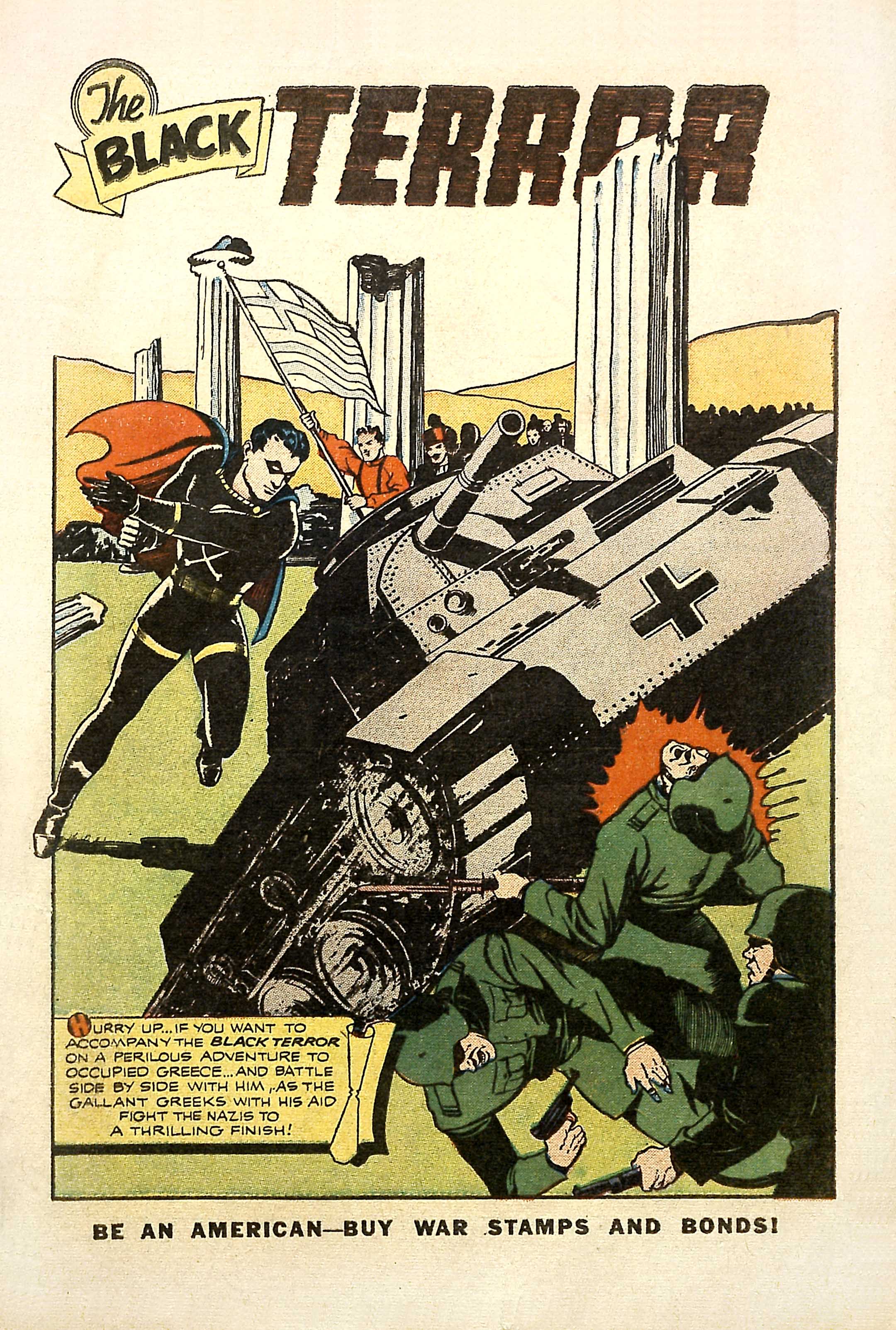 Black Terror, page 3. Black Terror. Public domain in the United States. Intended scans: Digital Comic Museum and Comic Book Plus. https://digitalcomicmuseum.com/