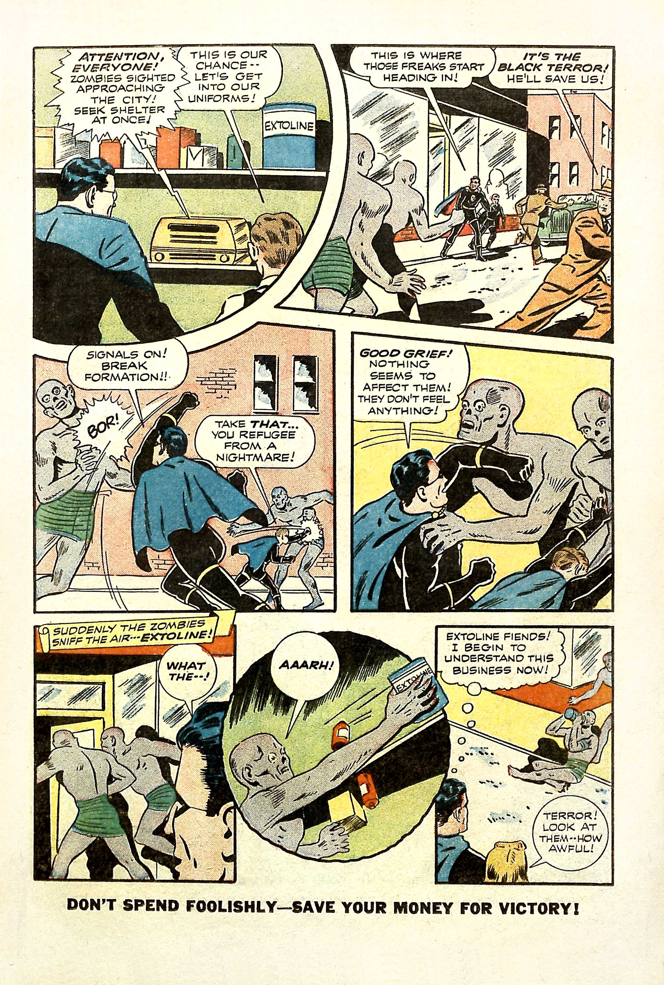 Black Terror, page 21. Black Terror. Public domain in the United States. Intended scans: Digital Comic Museum and Comic Book Plus. https://digitalcomicmuseum.com/