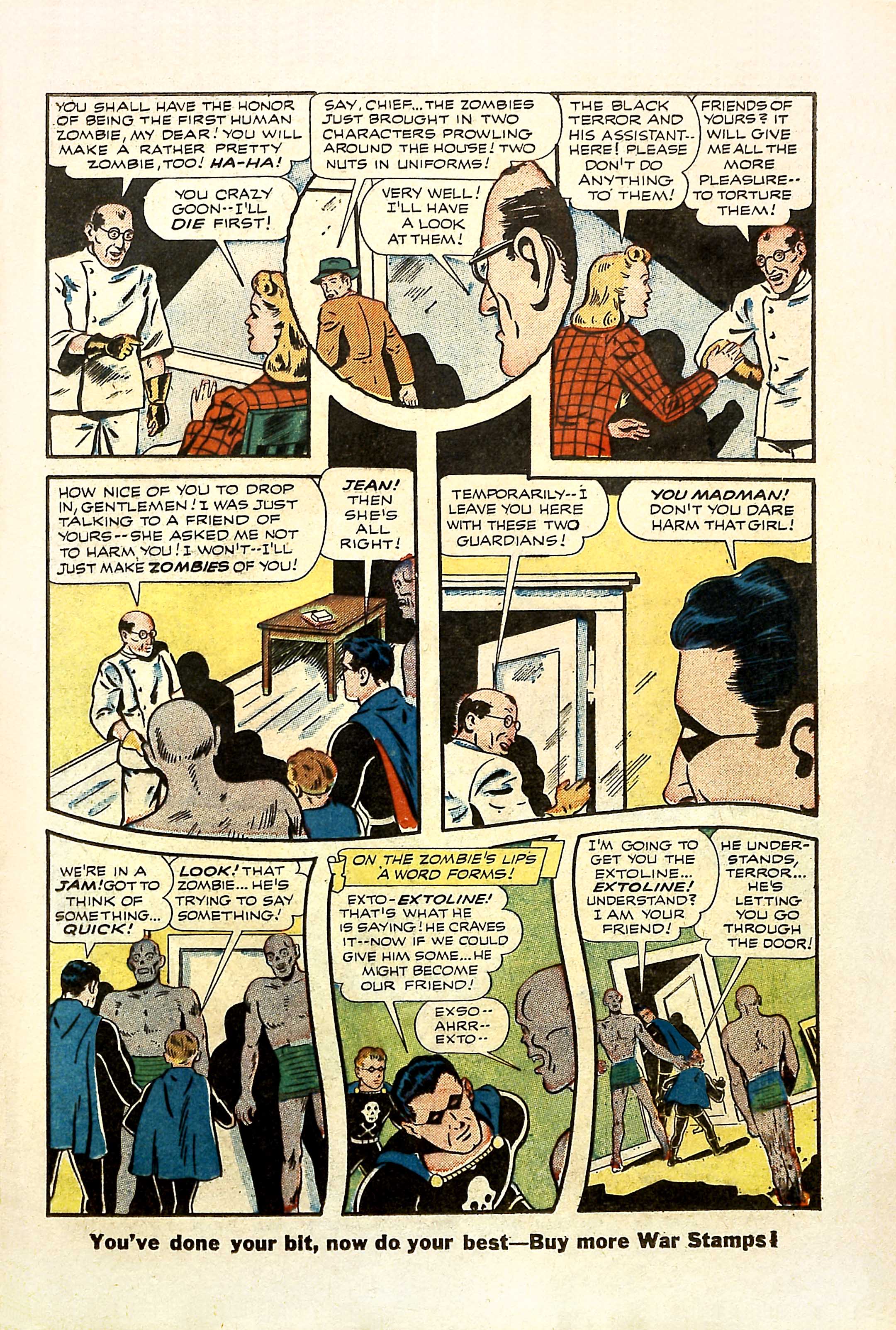 Black Terror, page 23. Black Terror. Public domain in the United States. Intended scans: Digital Comic Museum and Comic Book Plus. https://digitalcomicmuseum.com/