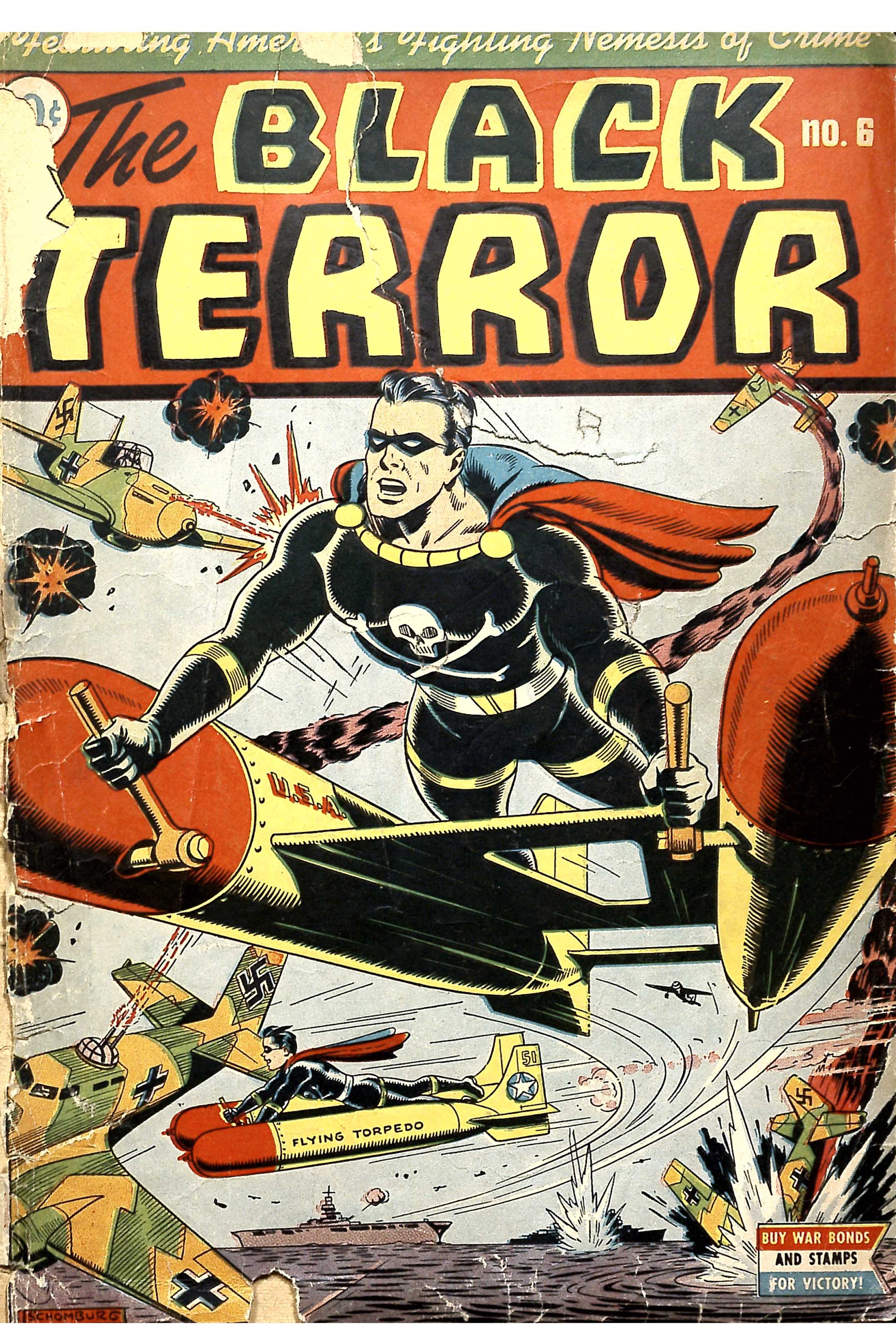 Black Terror, page 54. Black Terror. Public domain in the United States. Intended scans: Digital Comic Museum and Comic Book Plus. https://digitalcomicmuseum.com/