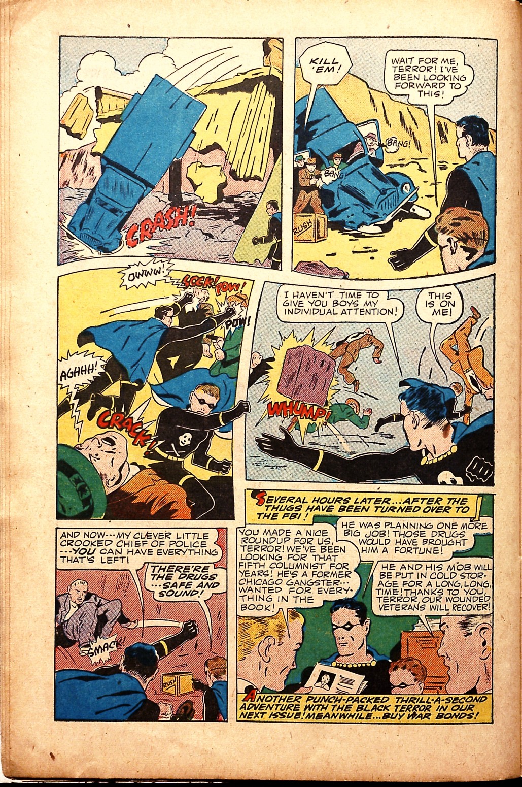 Black Terror, page 14. Black Terror. Public domain in the United States. Intended scans: Digital Comic Museum and Comic Book Plus. https://digitalcomicmuseum.com/