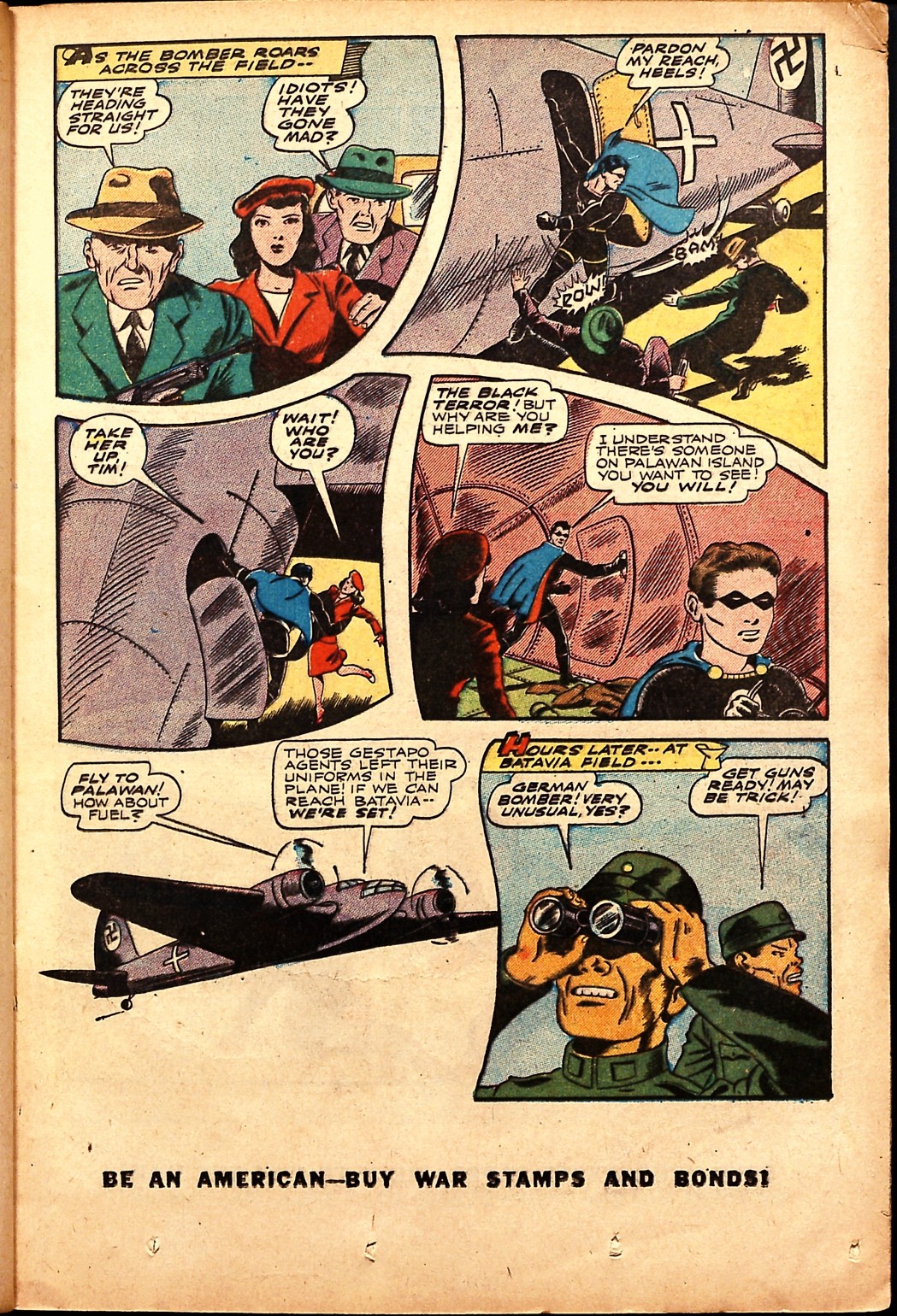 Black Terror, page 21. Black Terror. Public domain in the United States. Intended scans: Digital Comic Museum and Comic Book Plus. https://digitalcomicmuseum.com/