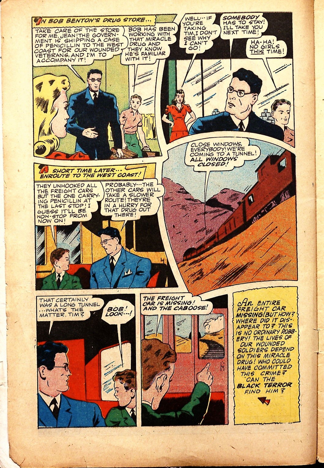 Black Terror, page 4. Black Terror. Public domain in the United States. Intended scans: Digital Comic Museum and Comic Book Plus. https://digitalcomicmuseum.com/