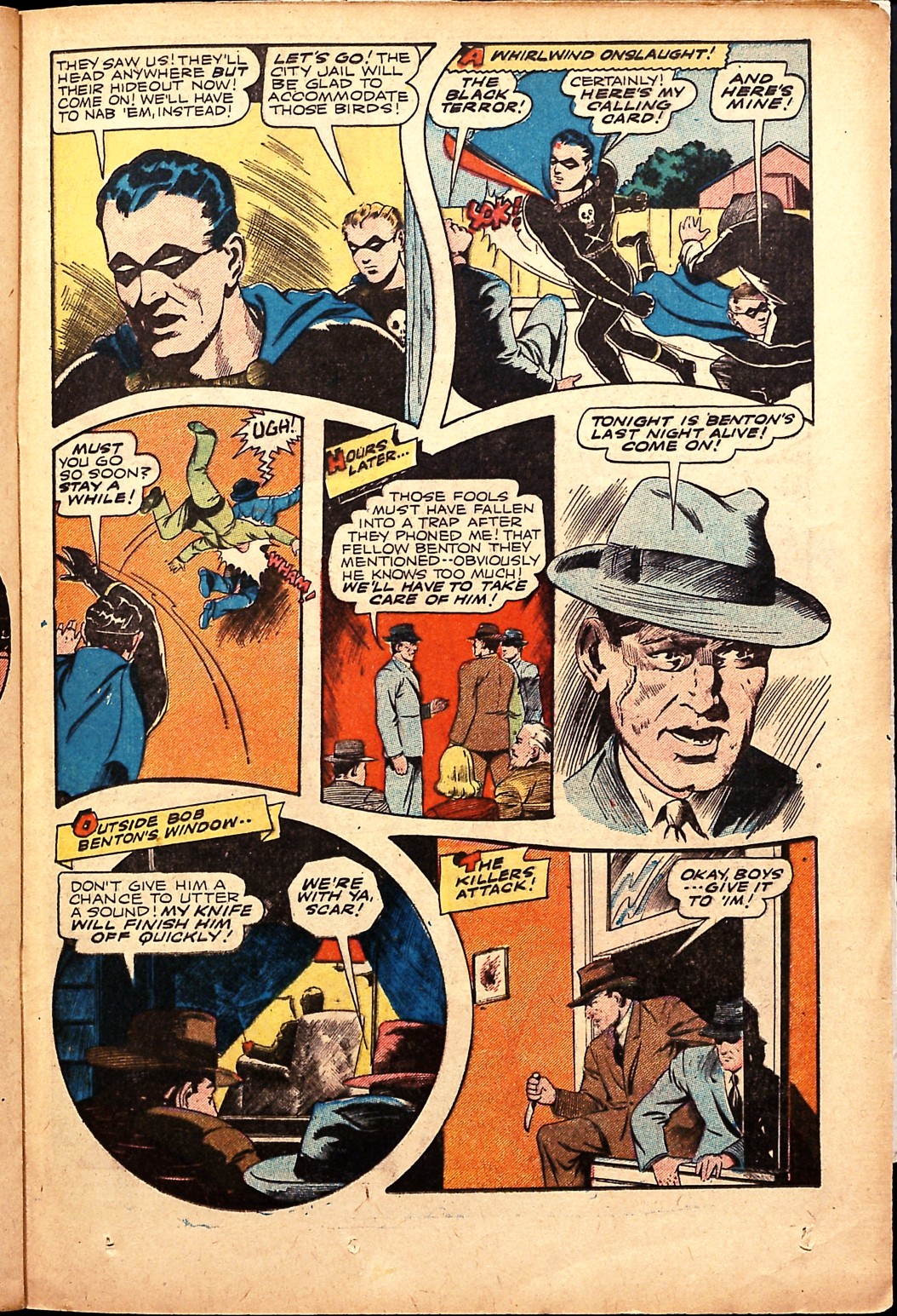 Black Terror, page 33. Black Terror. Public domain in the United States. Intended scans: Digital Comic Museum and Comic Book Plus. https://digitalcomicmuseum.com/