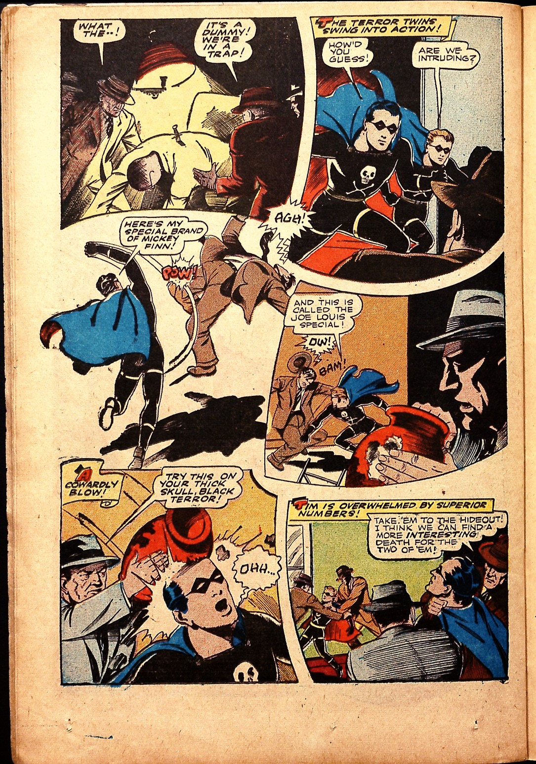 Black Terror, page 34. Black Terror. Public domain in the United States. Intended scans: Digital Comic Museum and Comic Book Plus. https://digitalcomicmuseum.com/