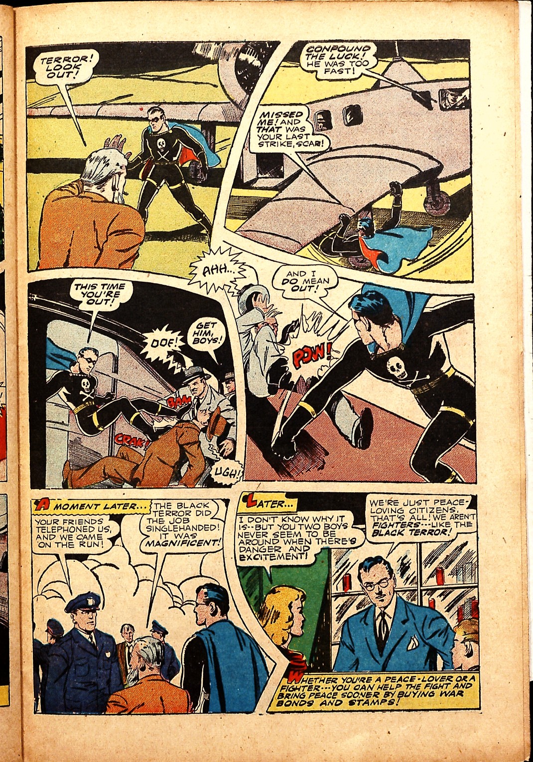 Black Terror, page 39. Black Terror. Public domain in the United States. Intended scans: Digital Comic Museum and Comic Book Plus. https://digitalcomicmuseum.com/