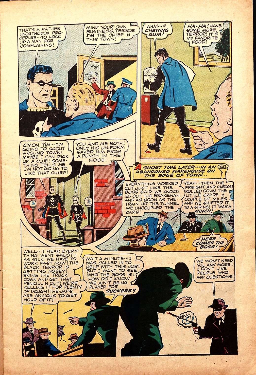 Black Terror, page 7. Black Terror. Public domain in the United States. Intended scans: Digital Comic Museum and Comic Book Plus. https://digitalcomicmuseum.com/