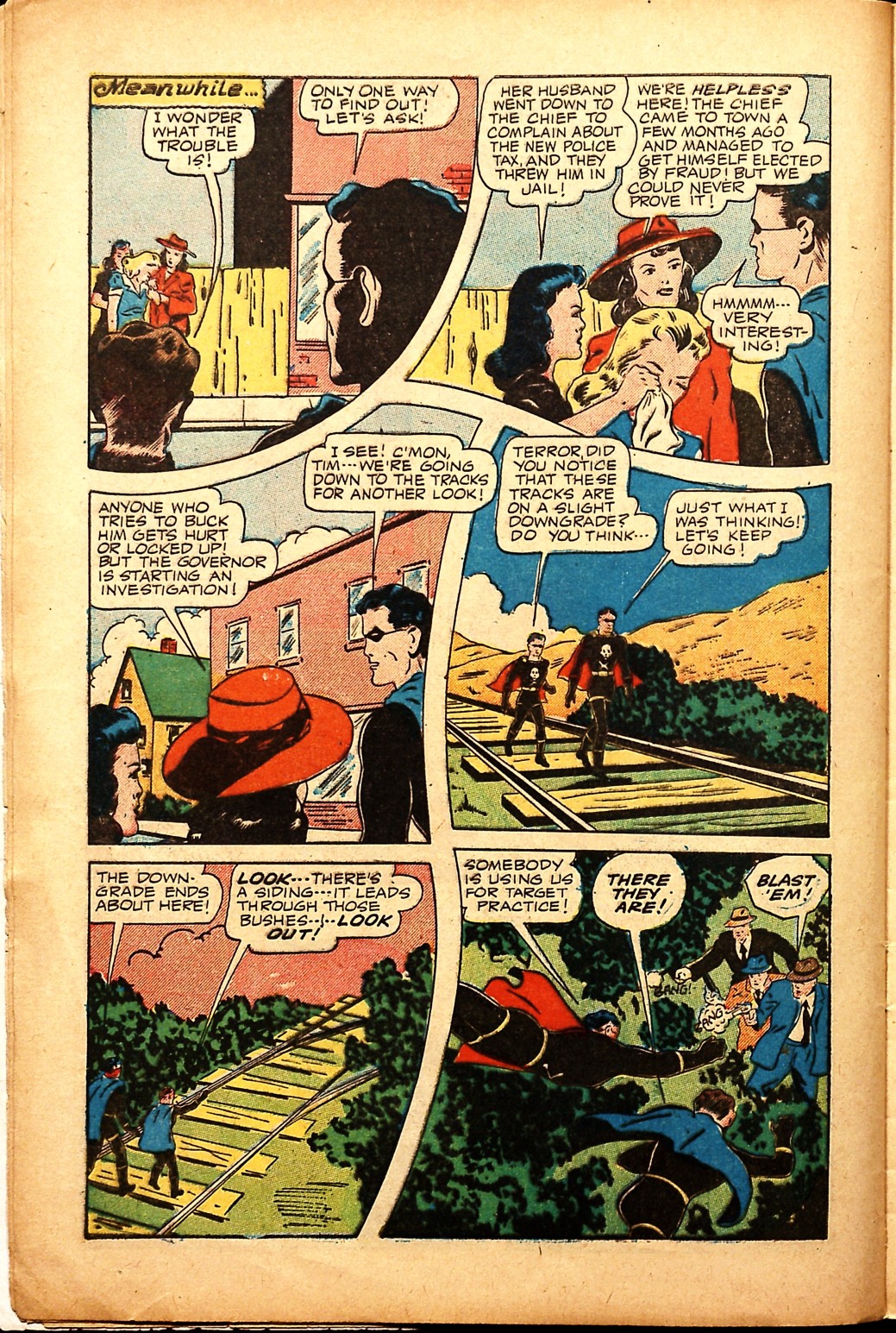 Black Terror, page 8. Black Terror. Public domain in the United States. Intended scans: Digital Comic Museum and Comic Book Plus. https://digitalcomicmuseum.com/