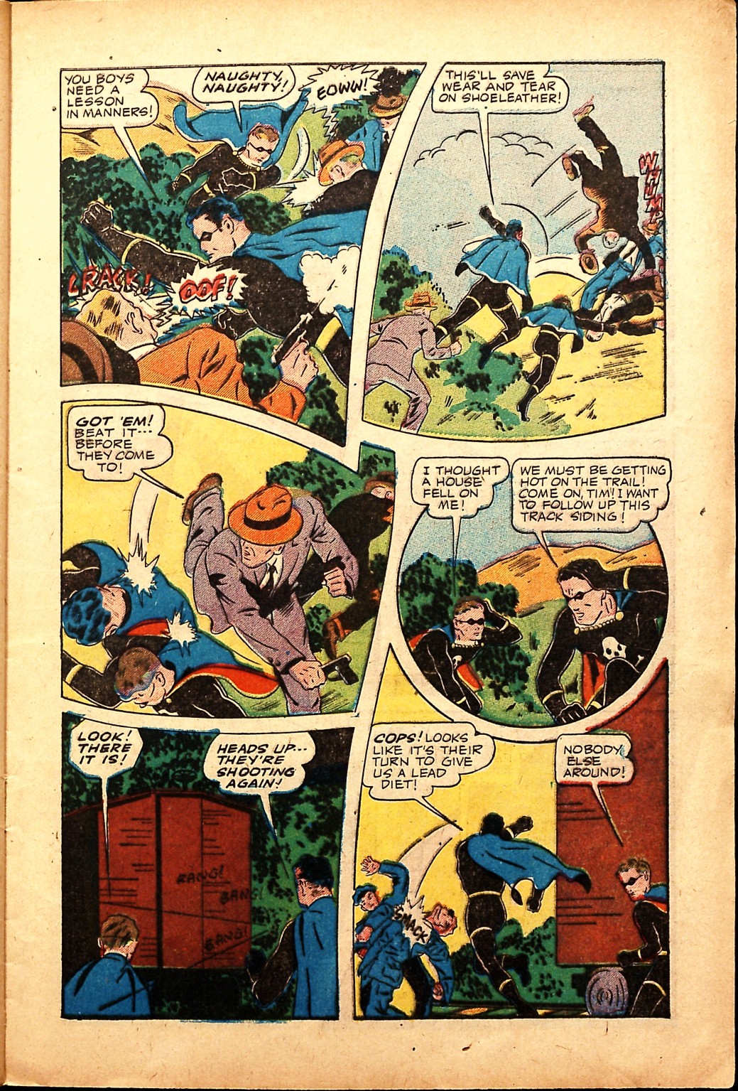 Black Terror, page 9. Black Terror. Public domain in the United States. Intended scans: Digital Comic Museum and Comic Book Plus. https://digitalcomicmuseum.com/