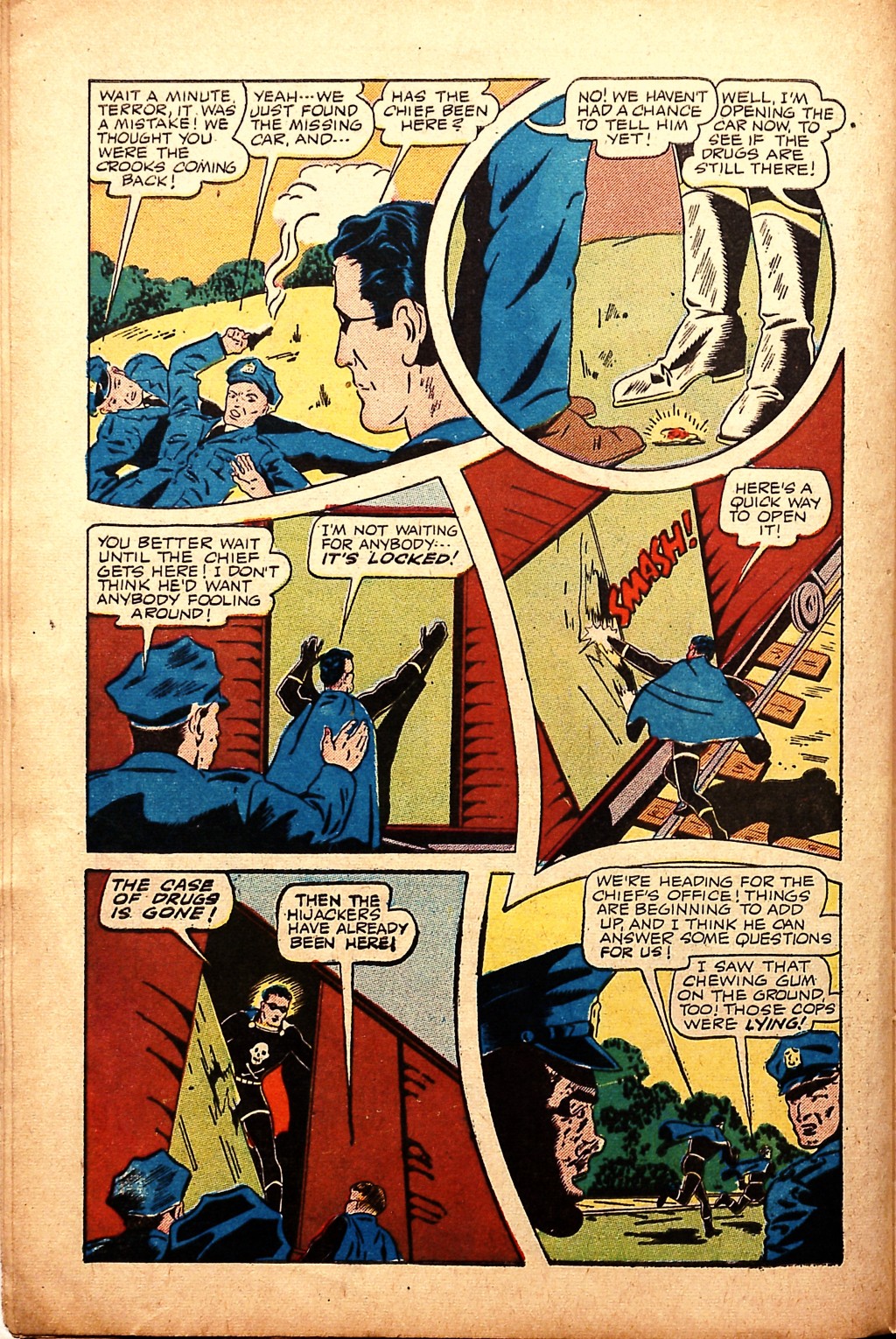 Black Terror, page 10. Black Terror. Public domain in the United States. Intended scans: Digital Comic Museum and Comic Book Plus. https://digitalcomicmuseum.com/