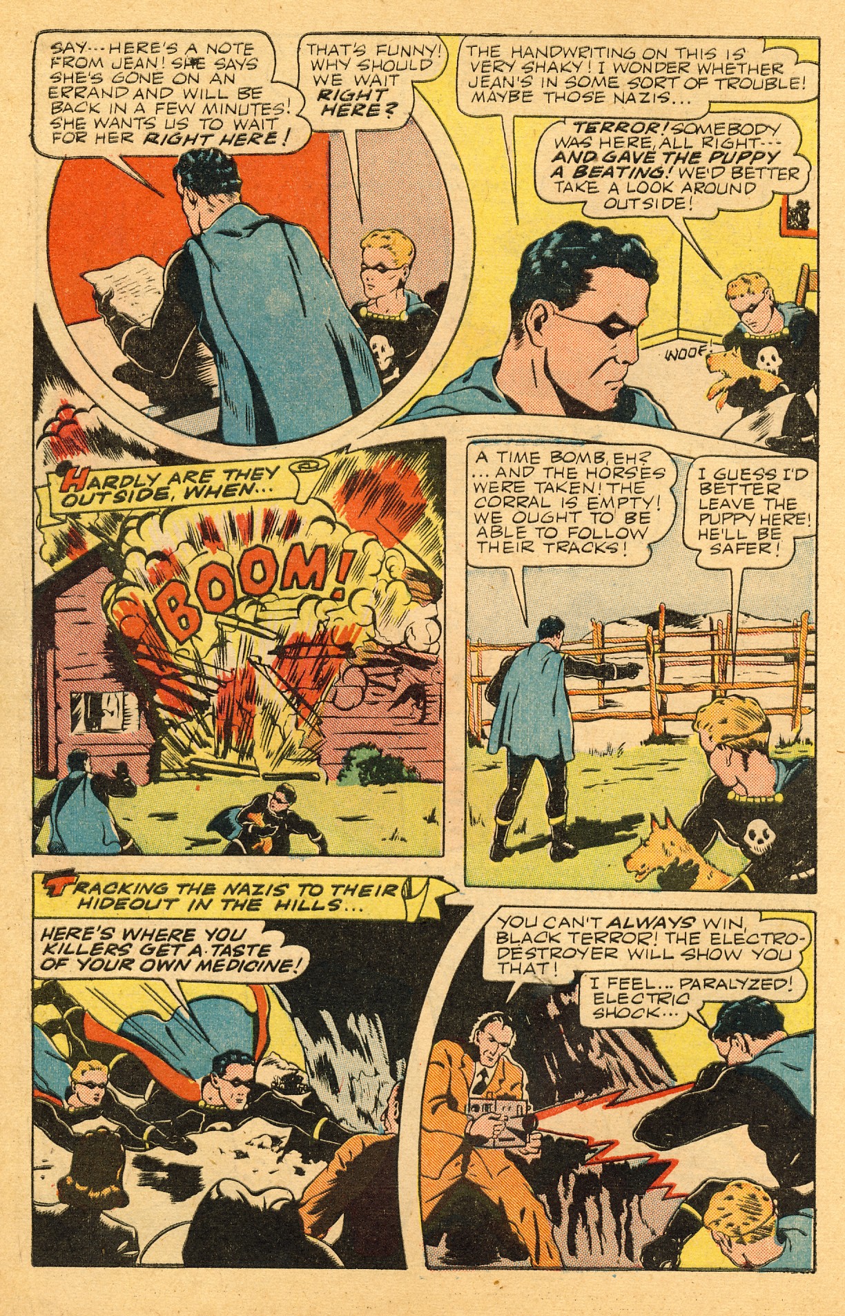 Black Terror, page 11. Black Terror. Public domain in the United States. Intended scans: Digital Comic Museum and Comic Book Plus. https://digitalcomicmuseum.com/