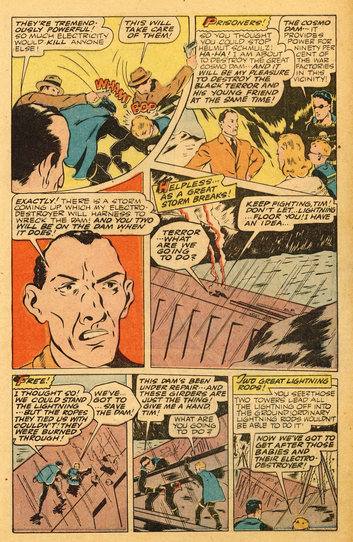 Black Terror, page 12. Black Terror. Public domain in the United States. Intended scans: Digital Comic Museum and Comic Book Plus. https://digitalcomicmuseum.com/