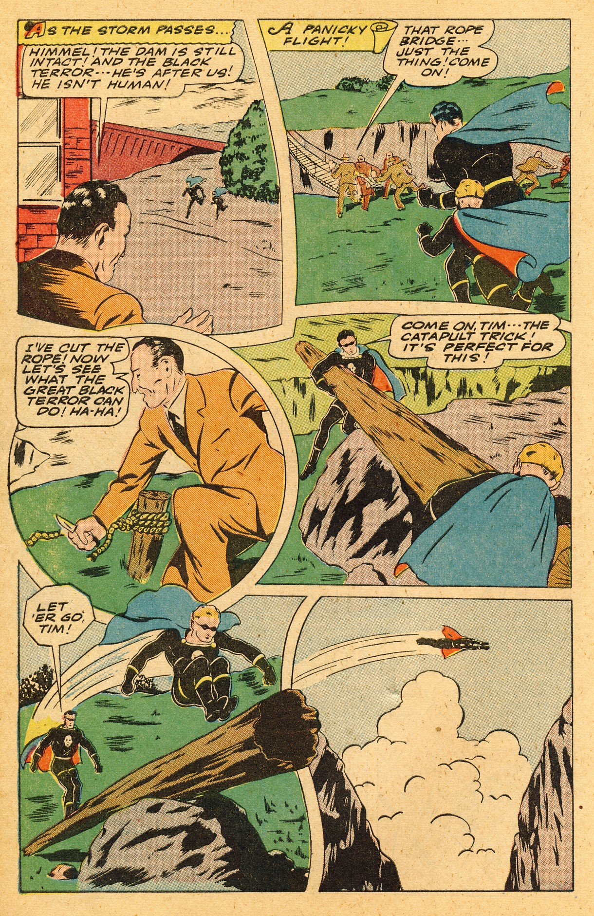 Black Terror, page 13. Black Terror. Public domain in the United States. Intended scans: Digital Comic Museum and Comic Book Plus. https://digitalcomicmuseum.com/