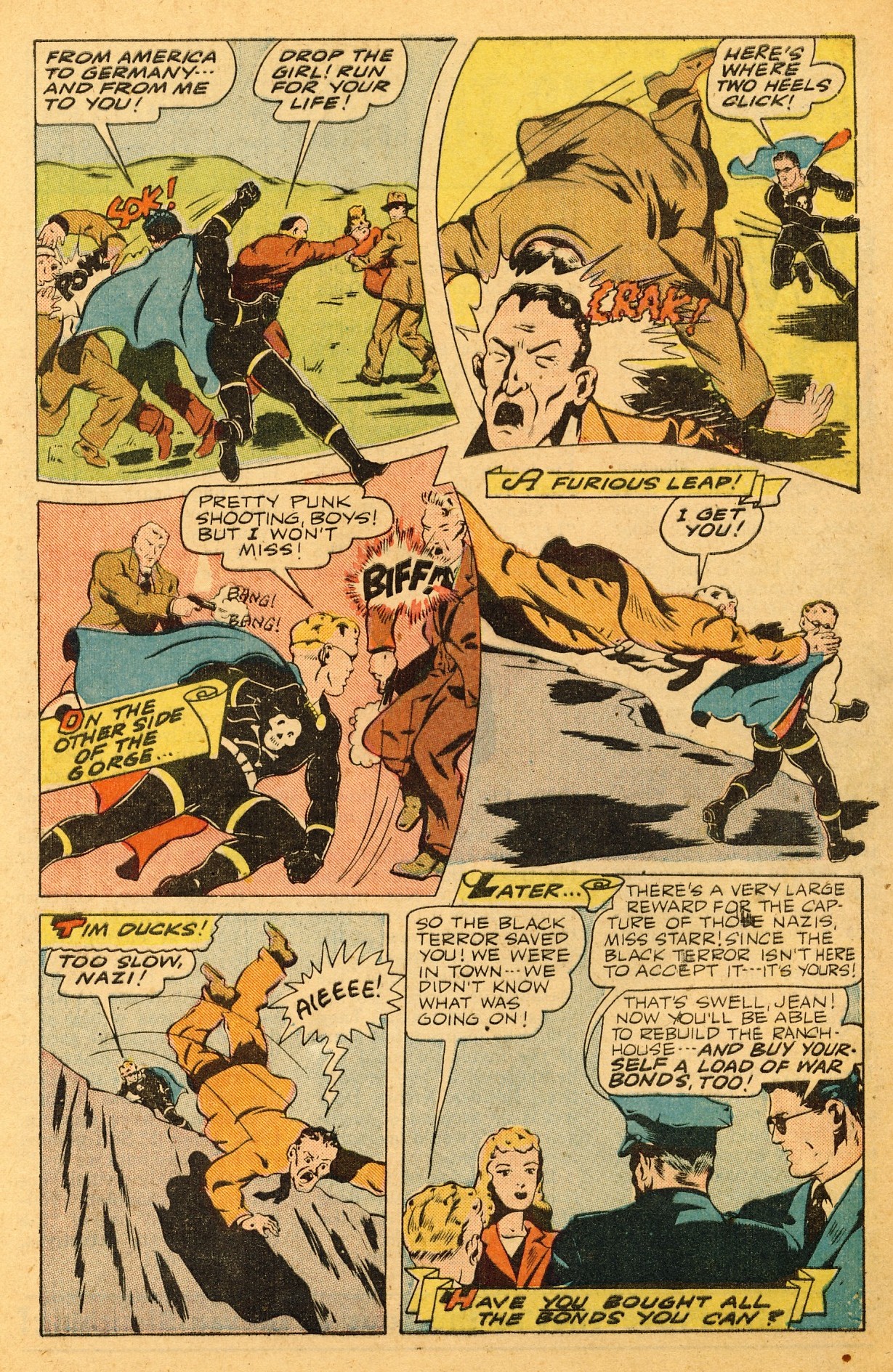 Black Terror, page 14. Black Terror. Public domain in the United States. Intended scans: Digital Comic Museum and Comic Book Plus. https://digitalcomicmuseum.com/