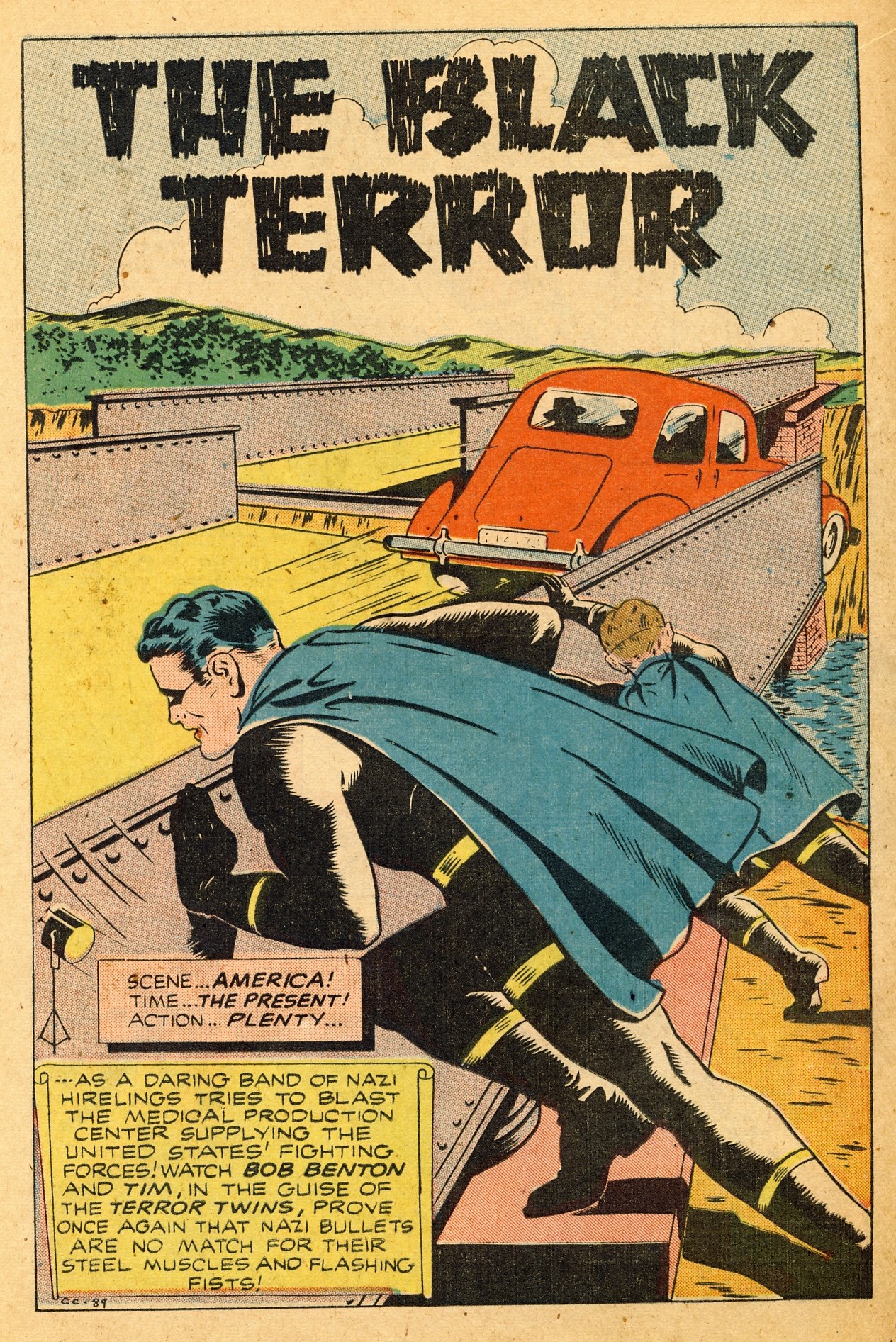 Black Terror, page 16. Black Terror. Public domain in the United States. Intended scans: Digital Comic Museum and Comic Book Plus. https://digitalcomicmuseum.com/