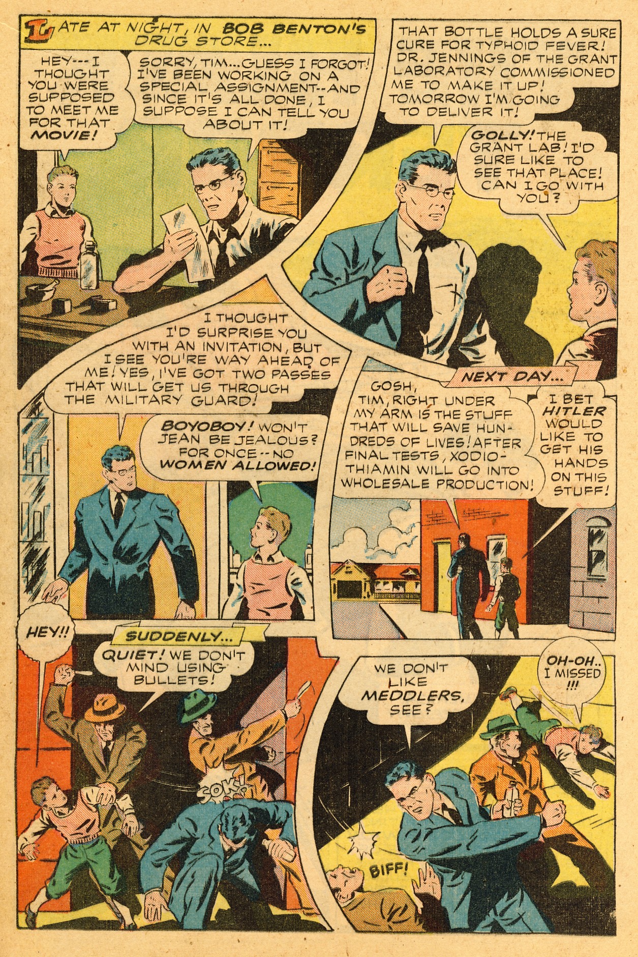 Black Terror, page 17. Black Terror. Public domain in the United States. Intended scans: Digital Comic Museum and Comic Book Plus. https://digitalcomicmuseum.com/