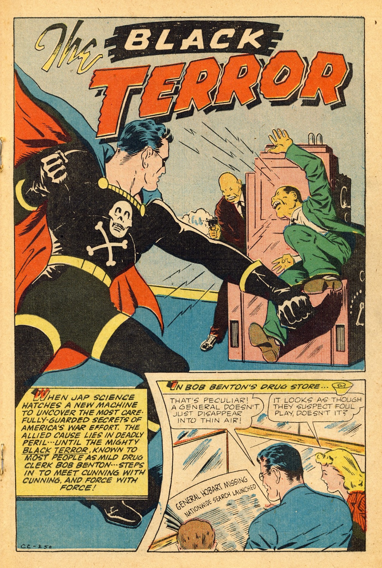 Black Terror, page 28. Black Terror. Public domain in the United States. Intended scans: Digital Comic Museum and Comic Book Plus. https://digitalcomicmuseum.com/