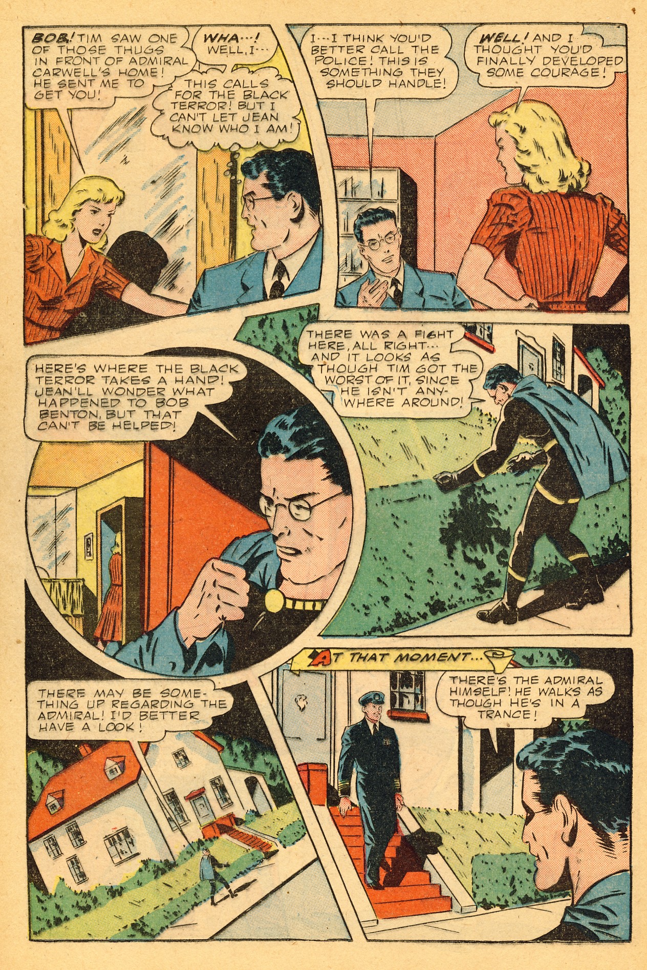 Black Terror, page 33. Black Terror. Public domain in the United States. Intended scans: Digital Comic Museum and Comic Book Plus. https://digitalcomicmuseum.com/