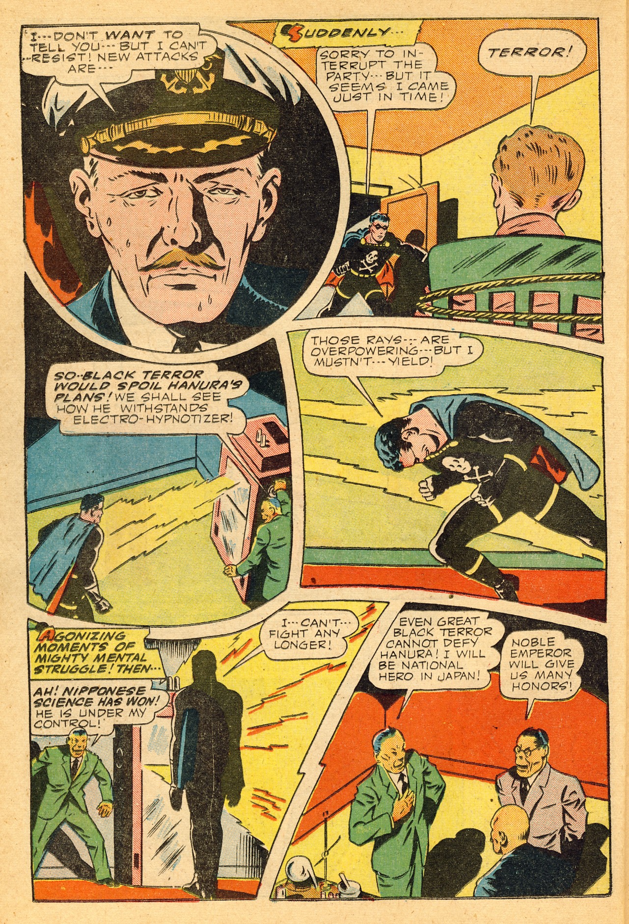 Black Terror, page 35. Black Terror. Public domain in the United States. Intended scans: Digital Comic Museum and Comic Book Plus. https://digitalcomicmuseum.com/