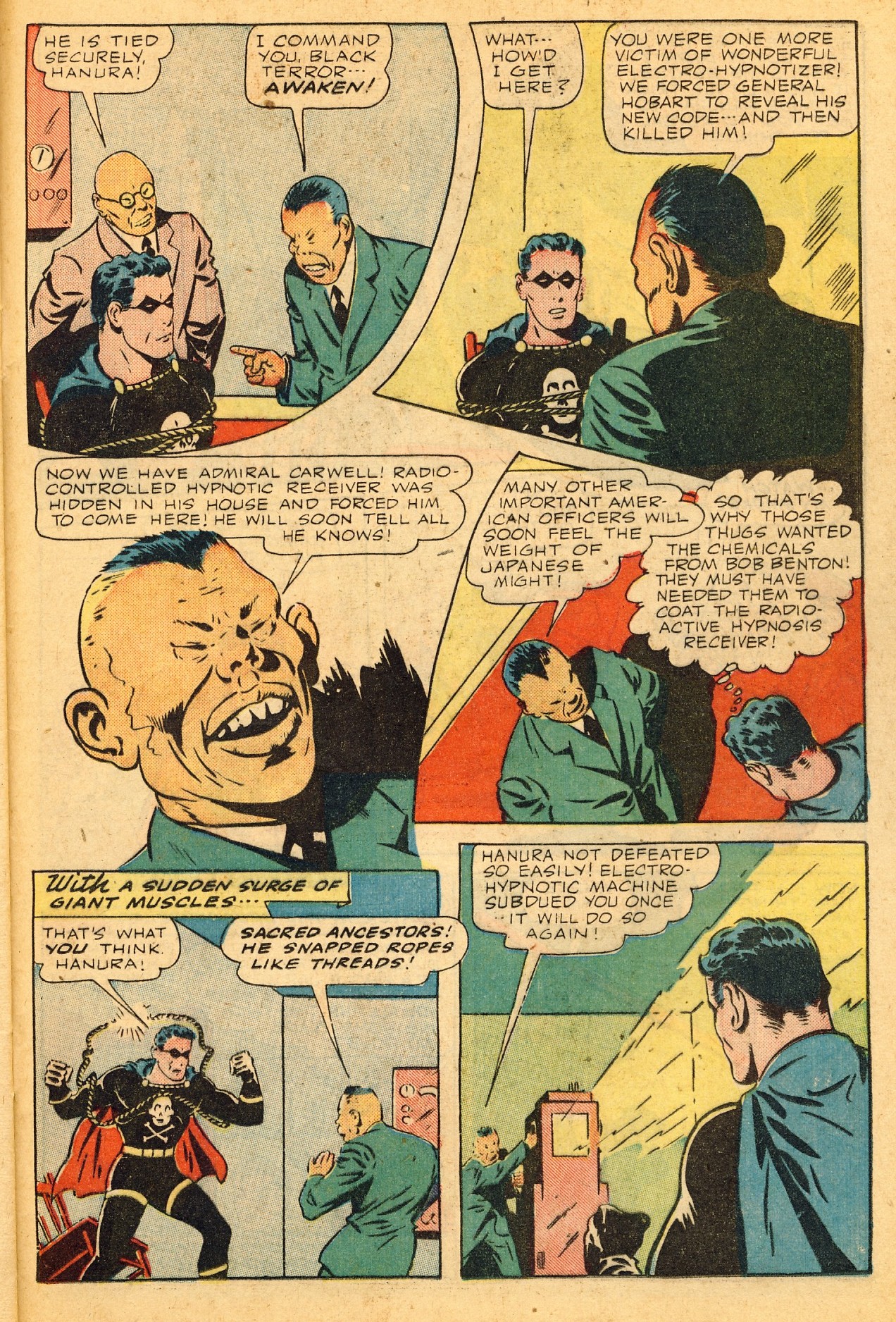 Black Terror, page 36. Black Terror. Public domain in the United States. Intended scans: Digital Comic Museum and Comic Book Plus. https://digitalcomicmuseum.com/