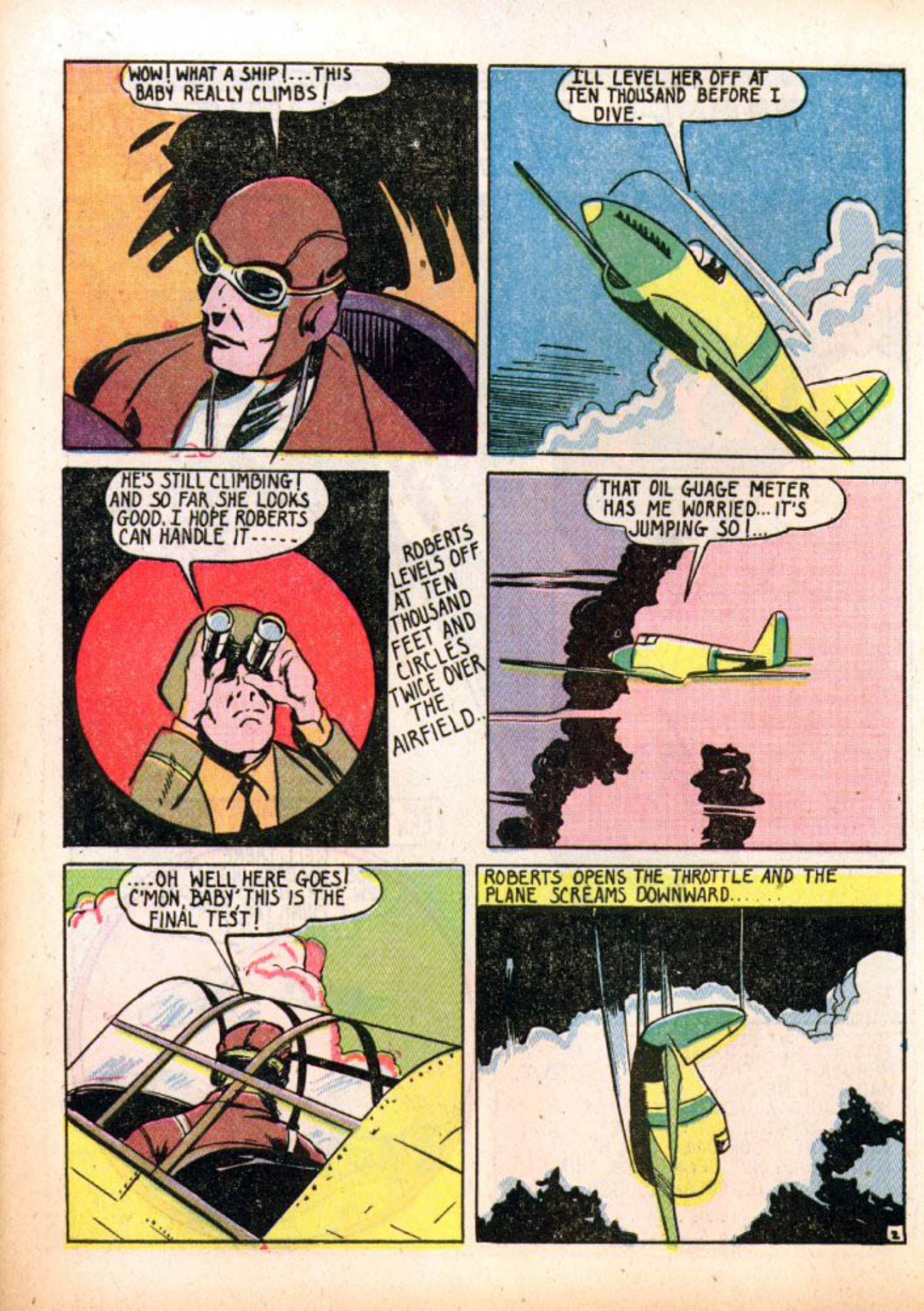 Blue Beetle (Fox / Dan Garrett), page 15. Blue Beetle (Dan Garrett). Public domain in the United States for Fox/Holyoke-era issues. Not Charlton or DC. Internet Archive folkscanomy scans used when Comic Book Plus returns 403.