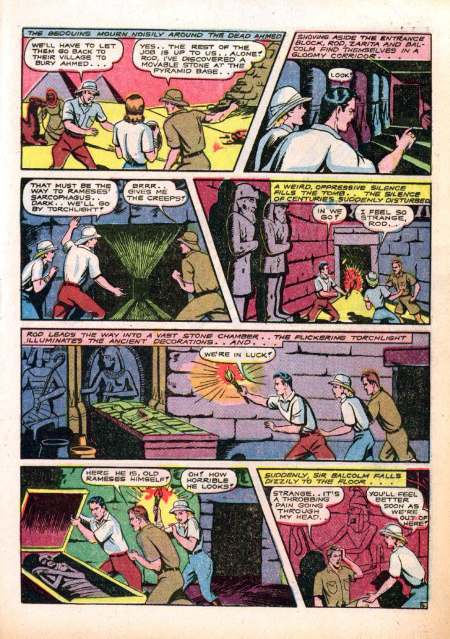 Blue Beetle (Fox / Dan Garrett), page 24. Blue Beetle (Dan Garrett). Public domain in the United States for Fox/Holyoke-era issues. Not Charlton or DC. Internet Archive folkscanomy scans used when Comic Book Plus returns 403.