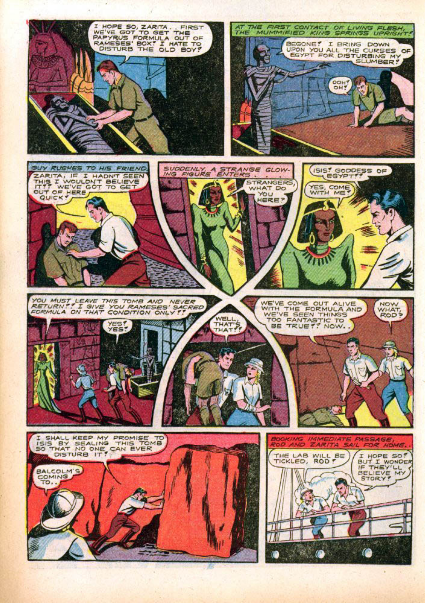 Blue Beetle (Fox / Dan Garrett), page 25. Blue Beetle (Dan Garrett). Public domain in the United States for Fox/Holyoke-era issues. Not Charlton or DC. Internet Archive folkscanomy scans used when Comic Book Plus returns 403.