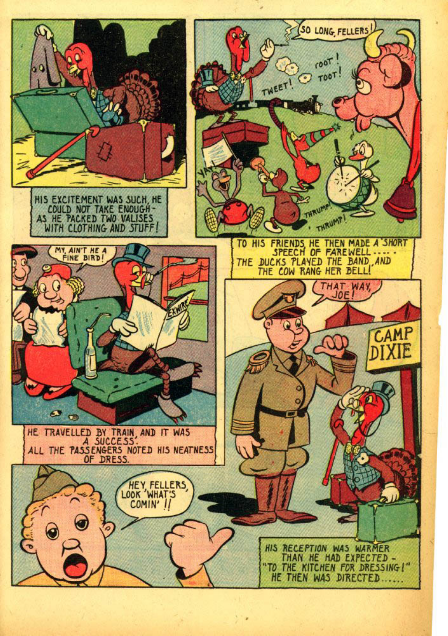 Blue Beetle (Fox / Dan Garrett), page 28. Blue Beetle (Dan Garrett). Public domain in the United States for Fox/Holyoke-era issues. Not Charlton or DC. Internet Archive folkscanomy scans used when Comic Book Plus returns 403.