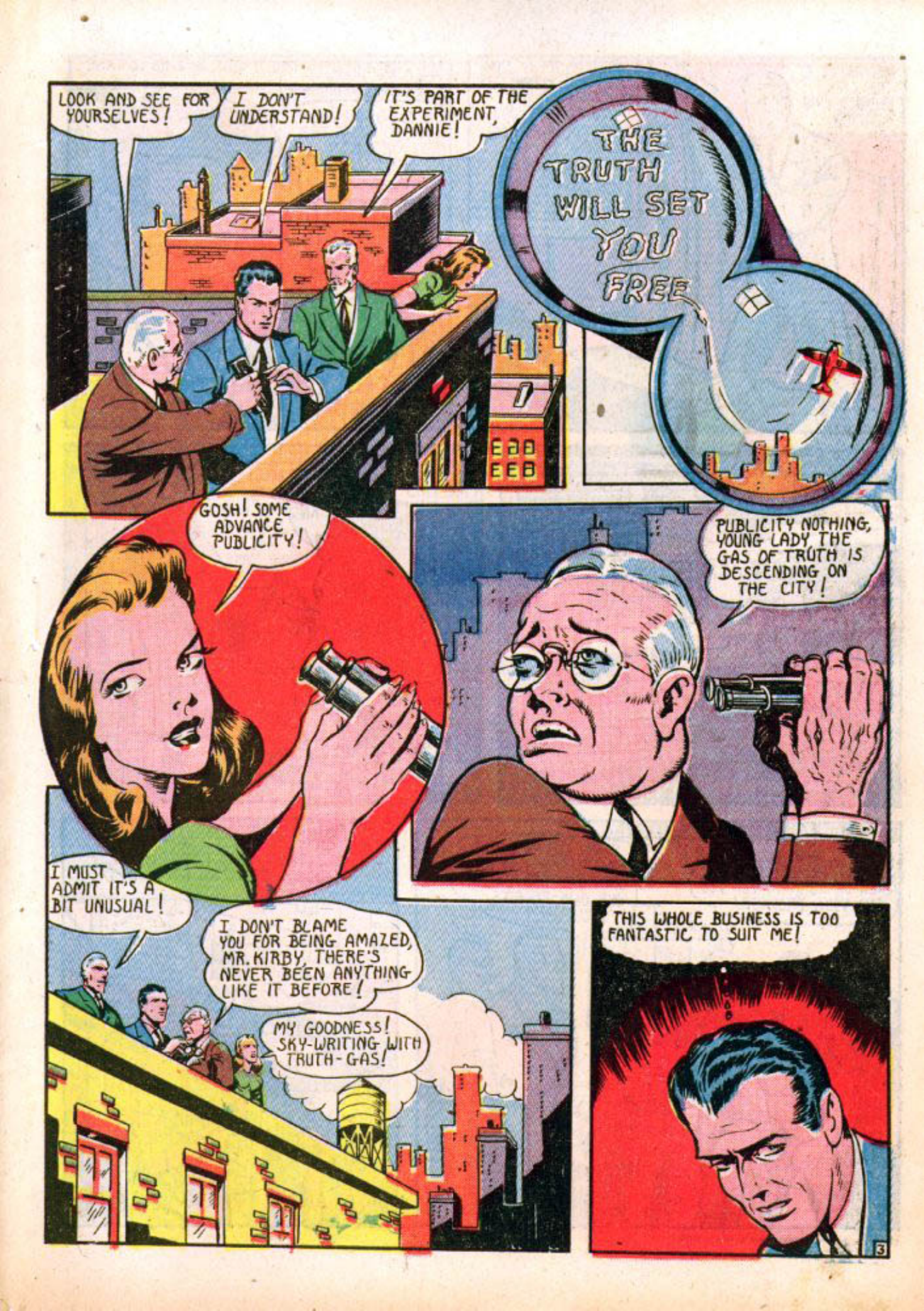Blue Beetle (Fox / Dan Garrett), page 6. Blue Beetle (Dan Garrett). Public domain in the United States for Fox/Holyoke-era issues. Not Charlton or DC. Internet Archive folkscanomy scans used when Comic Book Plus returns 403.