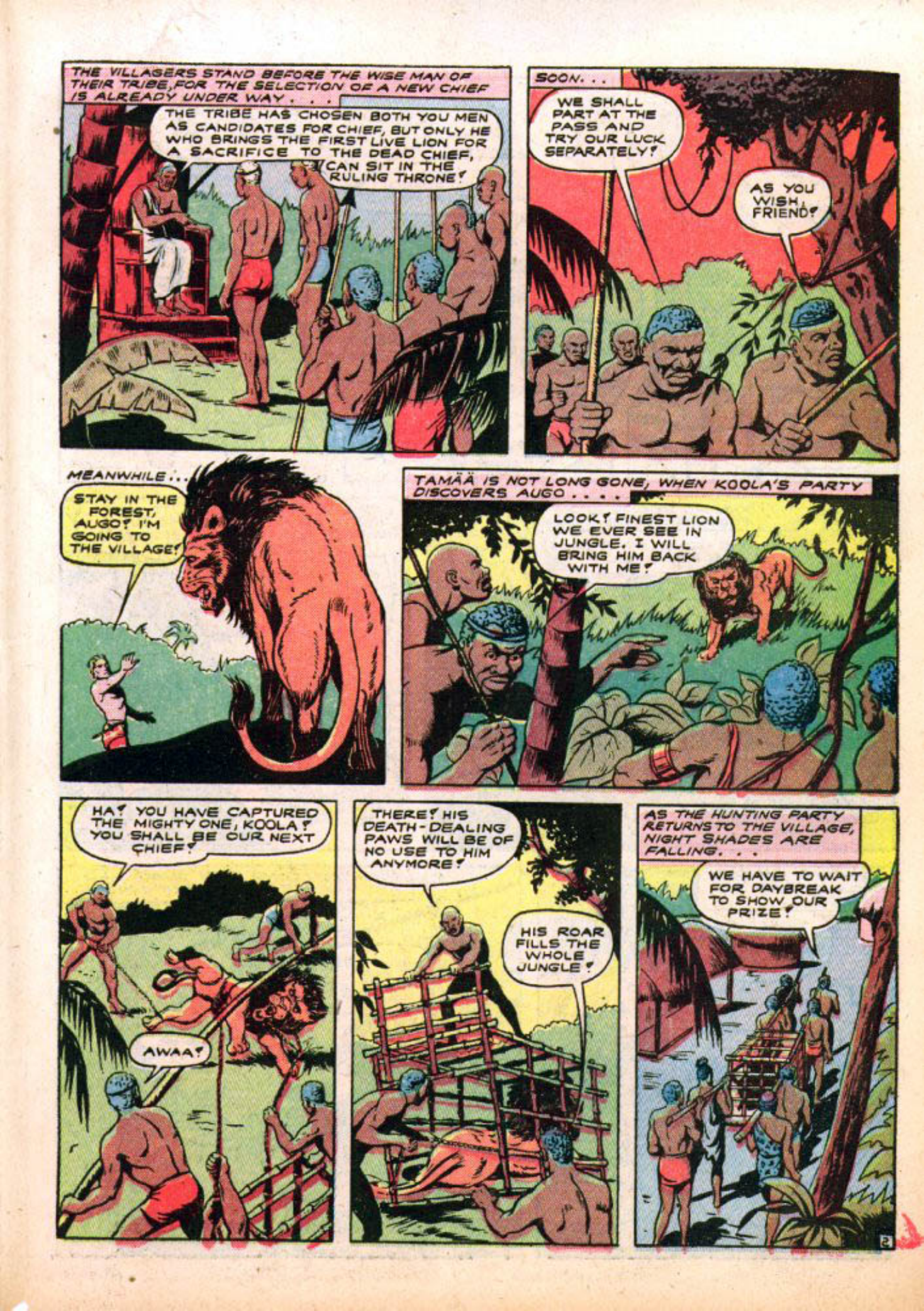 Blue Beetle (Fox / Dan Garrett), page 54. Blue Beetle (Dan Garrett). Public domain in the United States for Fox/Holyoke-era issues. Not Charlton or DC. Internet Archive folkscanomy scans used when Comic Book Plus returns 403.
