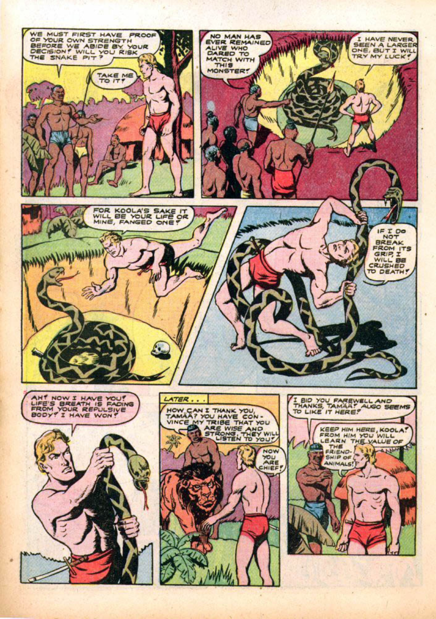 Blue Beetle (Fox / Dan Garrett), page 57. Blue Beetle (Dan Garrett). Public domain in the United States for Fox/Holyoke-era issues. Not Charlton or DC. Internet Archive folkscanomy scans used when Comic Book Plus returns 403.