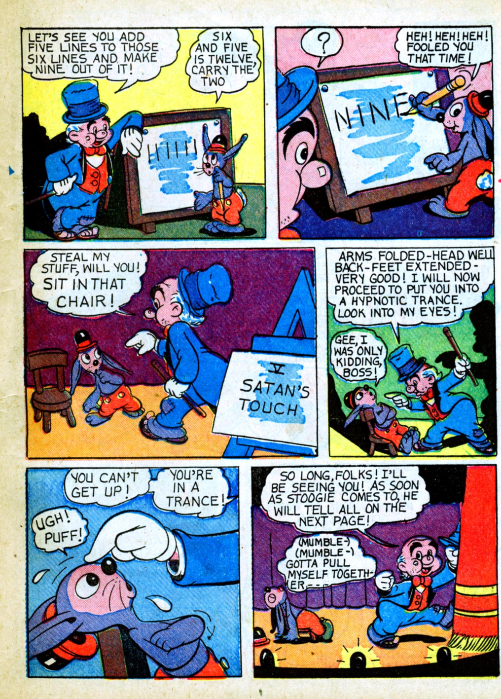 Blue Beetle (Fox / Dan Garrett), page 24. Blue Beetle (Dan Garrett). Public domain in the United States for Fox/Holyoke-era issues. Not Charlton or DC. Internet Archive folkscanomy scans used when Comic Book Plus returns 403.