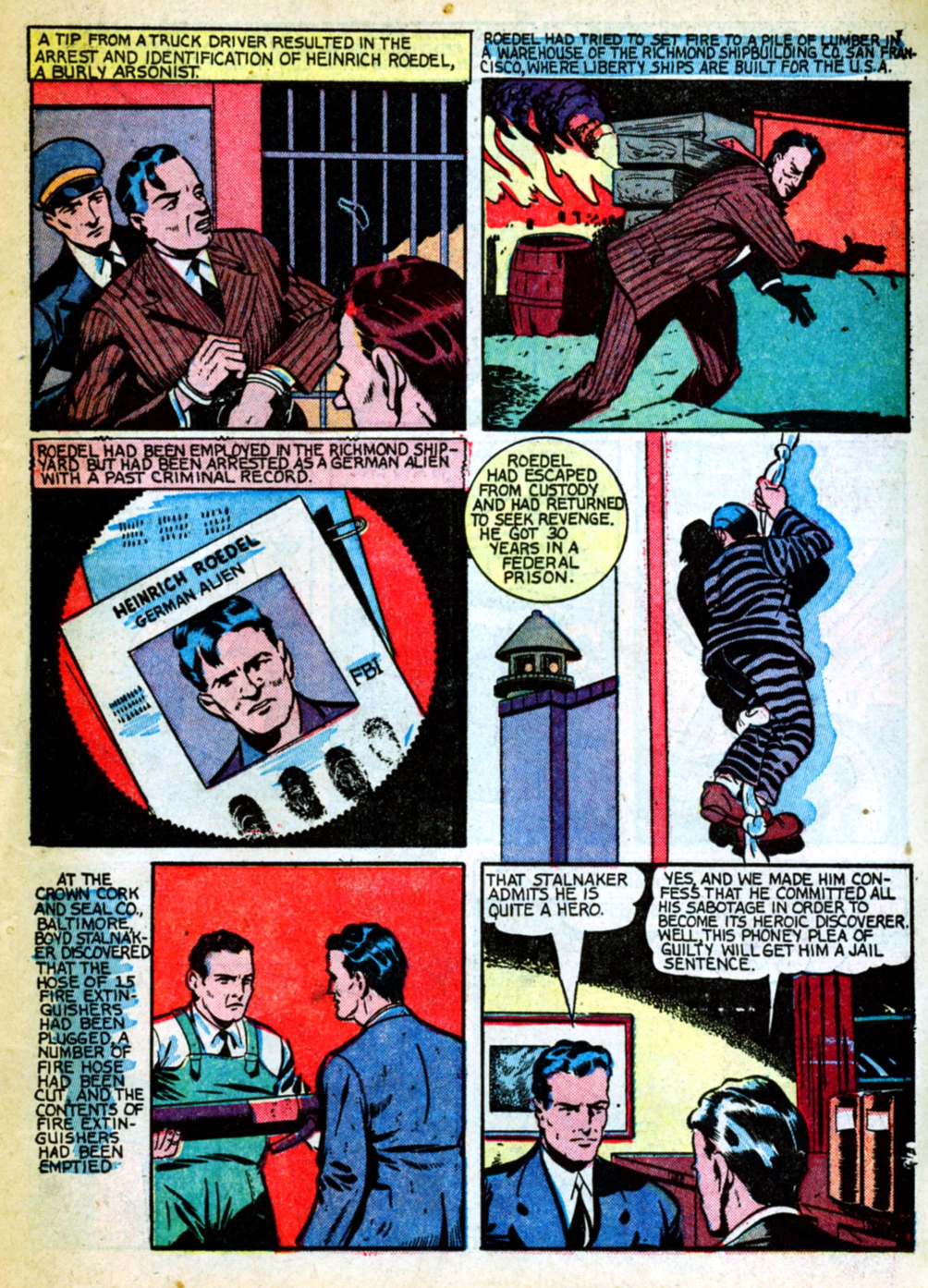 Blue Beetle (Fox / Dan Garrett), page 36. Blue Beetle (Dan Garrett). Public domain in the United States for Fox/Holyoke-era issues. Not Charlton or DC. Internet Archive folkscanomy scans used when Comic Book Plus returns 403.