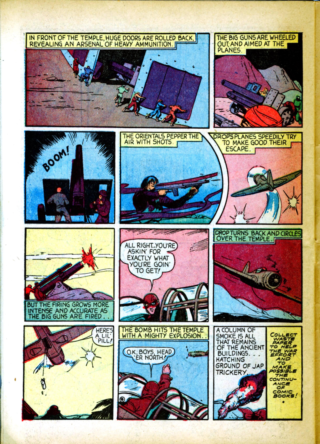 Blue Beetle (Fox / Dan Garrett), page 59. Blue Beetle (Dan Garrett). Public domain in the United States for Fox/Holyoke-era issues. Not Charlton or DC. Internet Archive folkscanomy scans used when Comic Book Plus returns 403.