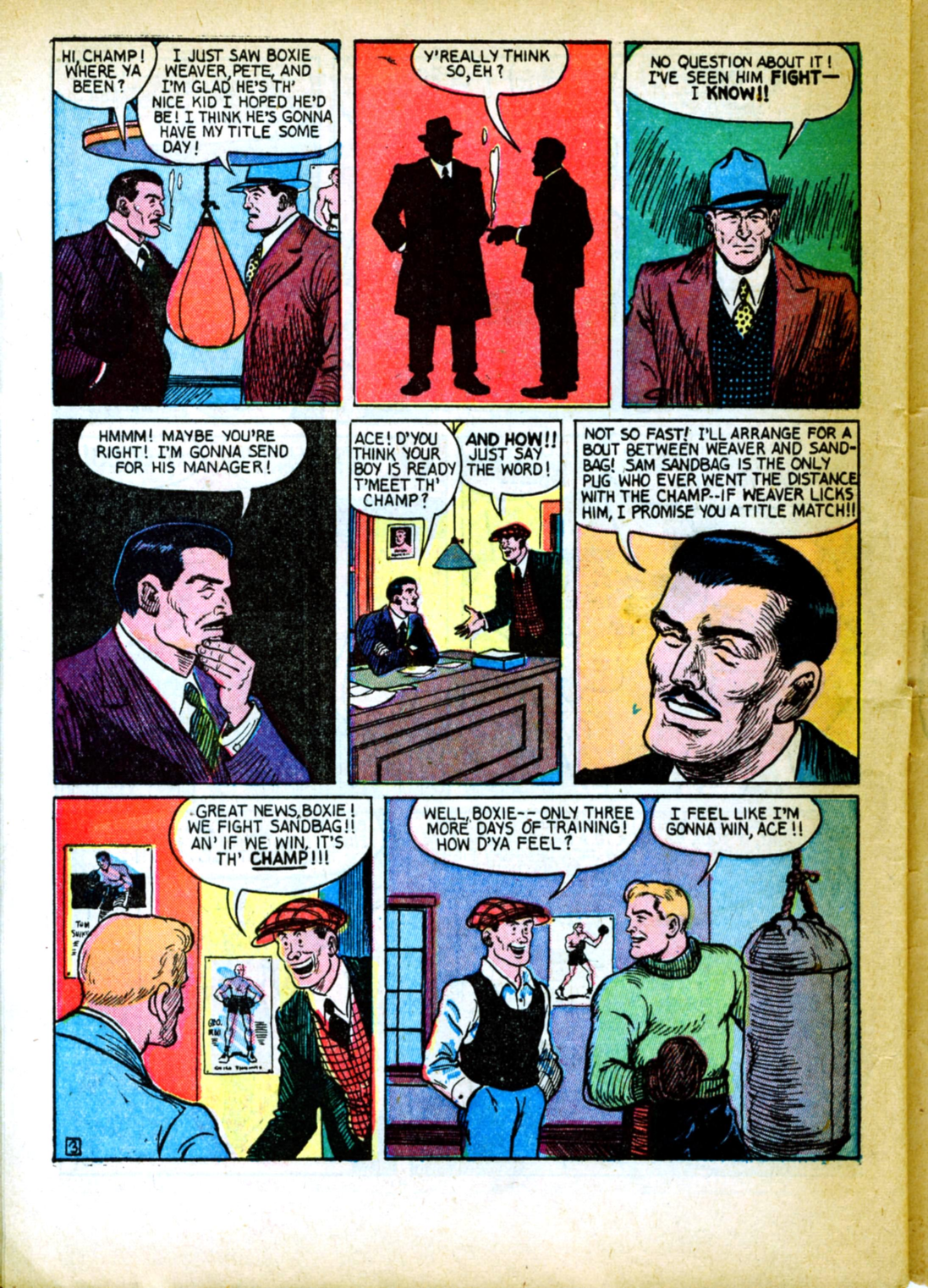 Blue Beetle (Fox / Dan Garrett), page 63. Blue Beetle (Dan Garrett). Public domain in the United States for Fox/Holyoke-era issues. Not Charlton or DC. Internet Archive folkscanomy scans used when Comic Book Plus returns 403.