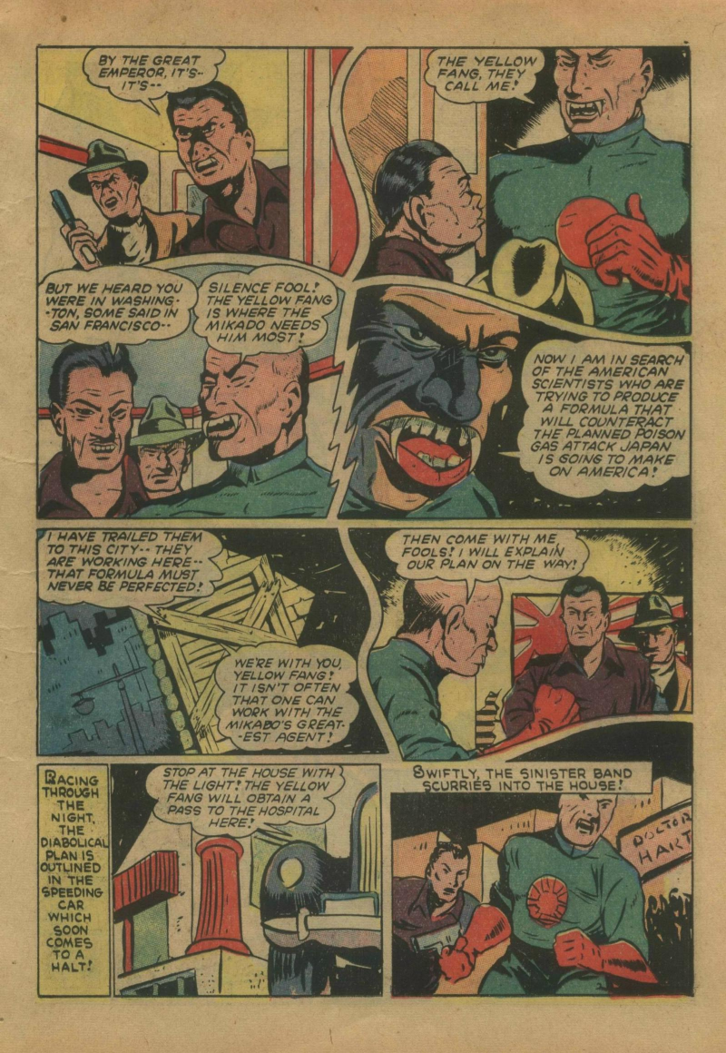 Blue Beetle (Fox / Dan Garrett), page 22. Blue Beetle (Dan Garrett). Public domain in the United States for Fox/Holyoke-era issues. Not Charlton or DC. Internet Archive folkscanomy scans used when Comic Book Plus returns 403.