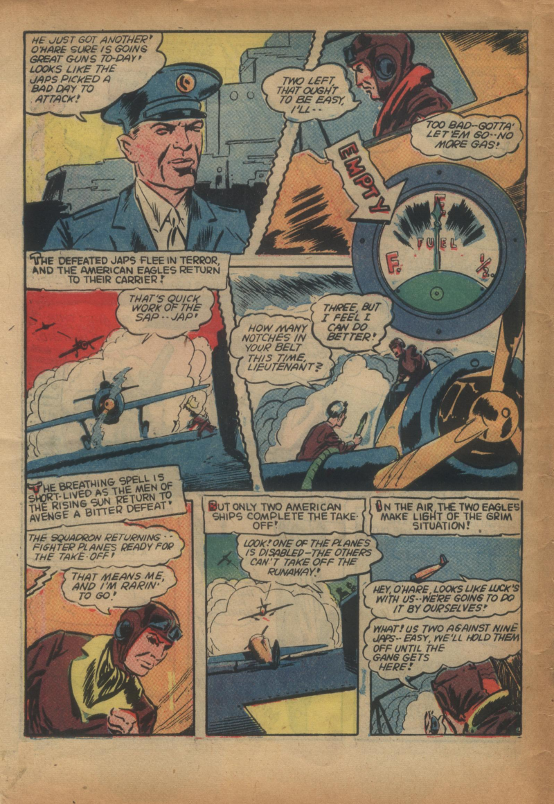 Blue Beetle (Fox / Dan Garrett), page 65. Blue Beetle (Dan Garrett). Public domain in the United States for Fox/Holyoke-era issues. Not Charlton or DC. Internet Archive folkscanomy scans used when Comic Book Plus returns 403.