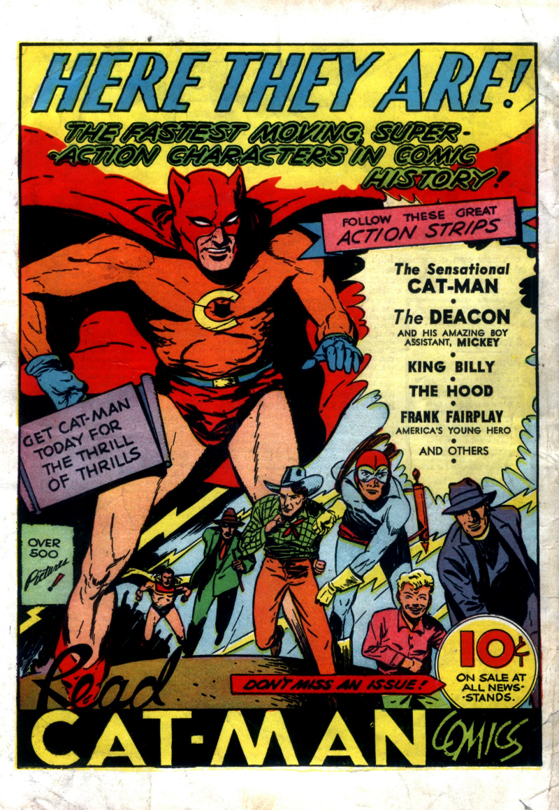 Blue Beetle (Fox / Dan Garrett), page 69. Blue Beetle (Dan Garrett). Public domain in the United States for Fox/Holyoke-era issues. Not Charlton or DC. Internet Archive folkscanomy scans used when Comic Book Plus returns 403.