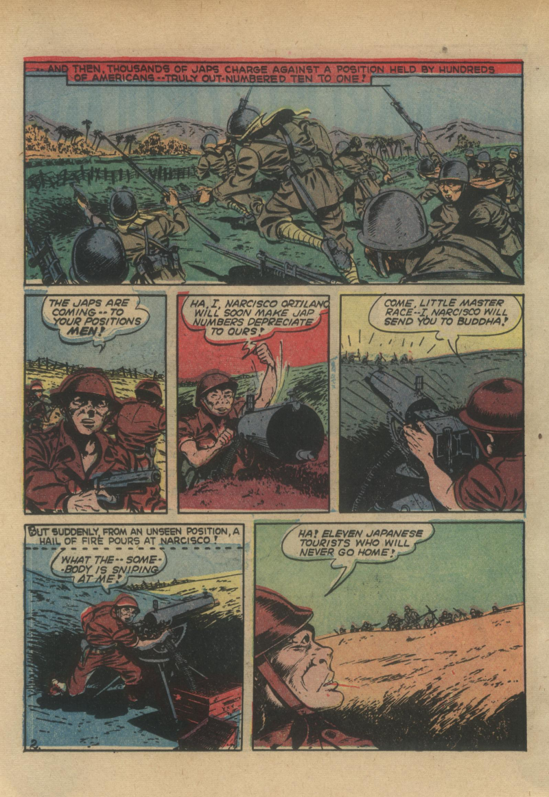 Blue Beetle (Fox / Dan Garrett), page 49. Blue Beetle (Dan Garrett). Public domain in the United States for Fox/Holyoke-era issues. Not Charlton or DC. Internet Archive folkscanomy scans used when Comic Book Plus returns 403.