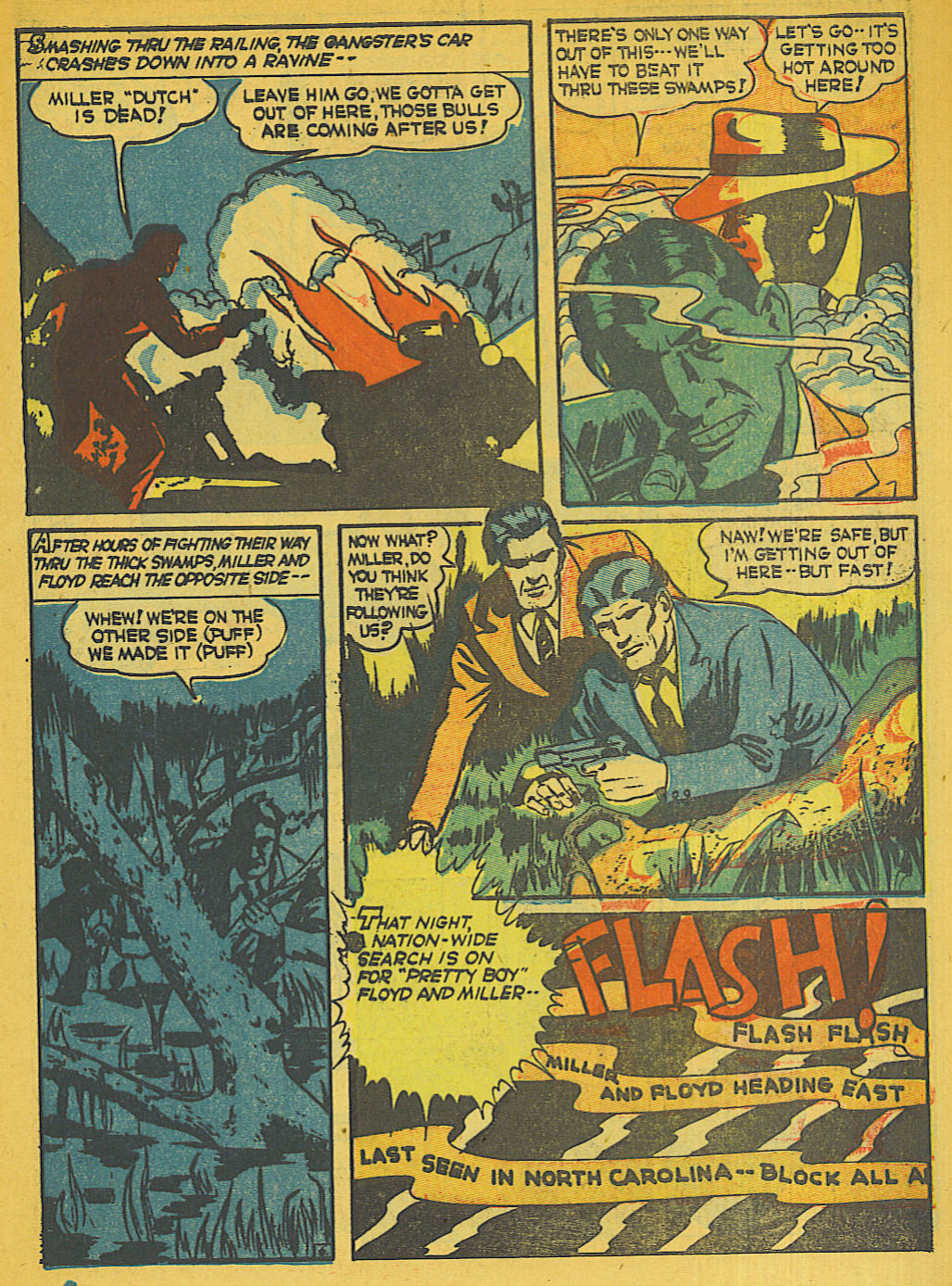 Blue Beetle (Fox / Dan Garrett), page 18. Blue Beetle (Dan Garrett). Public domain in the United States for Fox/Holyoke-era issues. Not Charlton or DC. Internet Archive folkscanomy scans used when Comic Book Plus returns 403.
