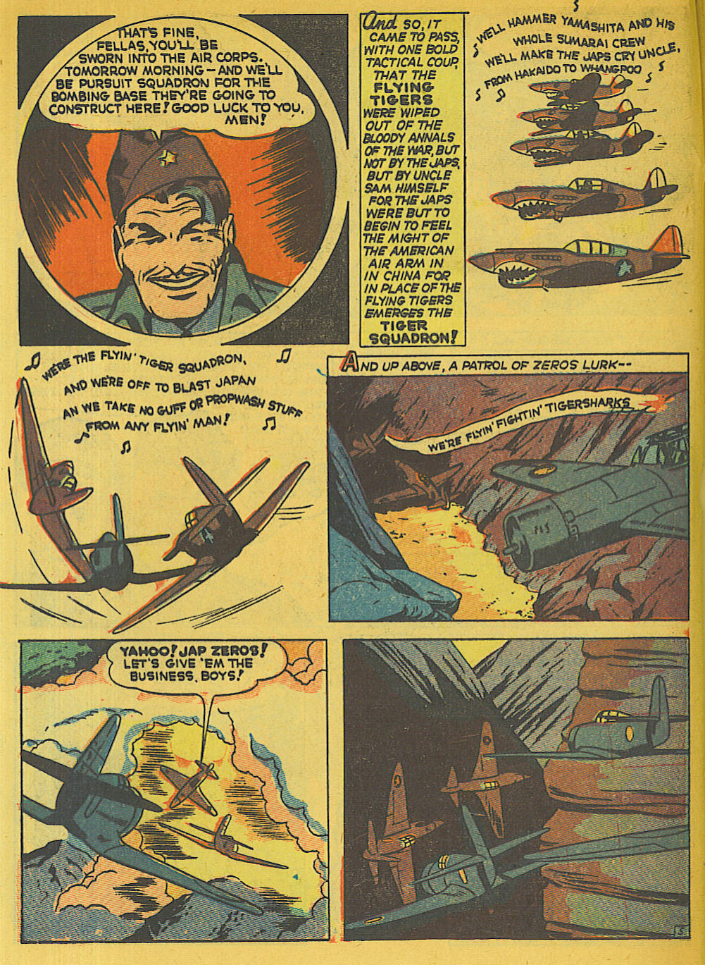 Blue Beetle (Fox / Dan Garrett), page 39. Blue Beetle (Dan Garrett). Public domain in the United States for Fox/Holyoke-era issues. Not Charlton or DC. Internet Archive folkscanomy scans used when Comic Book Plus returns 403.
