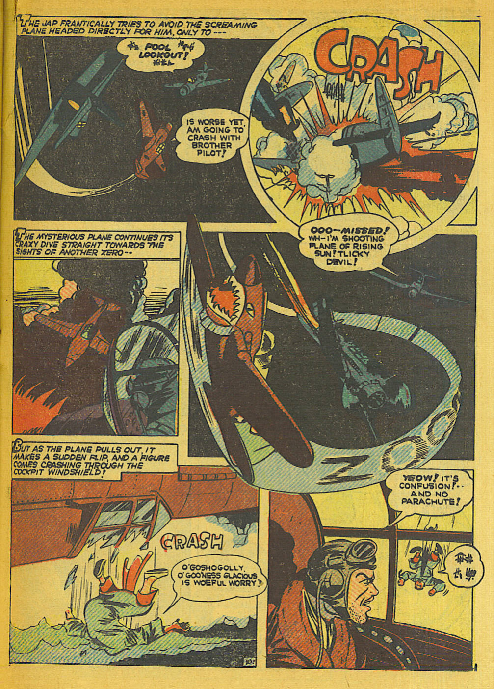 Blue Beetle (Fox / Dan Garrett), page 44. Blue Beetle (Dan Garrett). Public domain in the United States for Fox/Holyoke-era issues. Not Charlton or DC. Internet Archive folkscanomy scans used when Comic Book Plus returns 403.