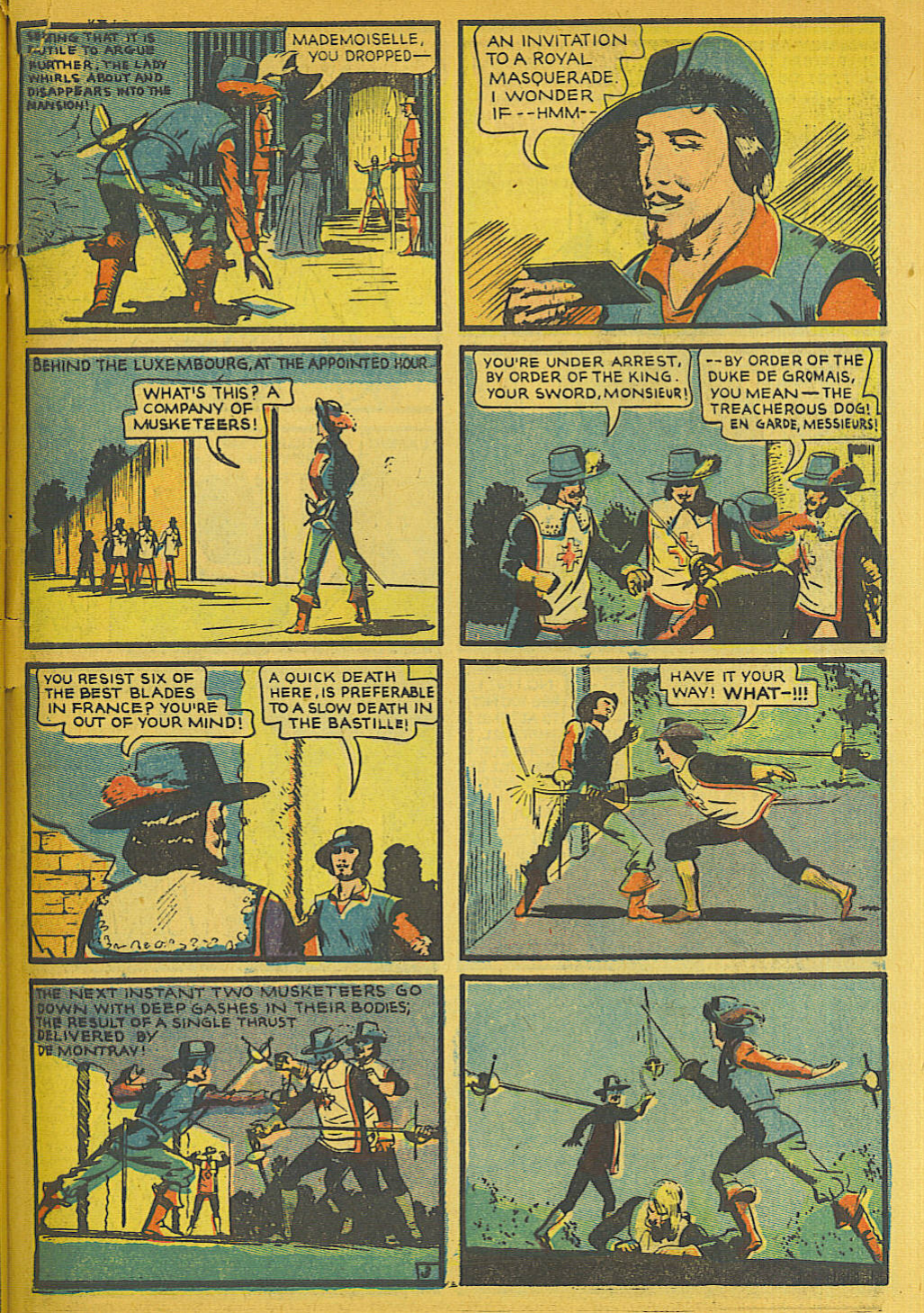 Blue Beetle (Fox / Dan Garrett), page 60. Blue Beetle (Dan Garrett). Public domain in the United States for Fox/Holyoke-era issues. Not Charlton or DC. Internet Archive folkscanomy scans used when Comic Book Plus returns 403.