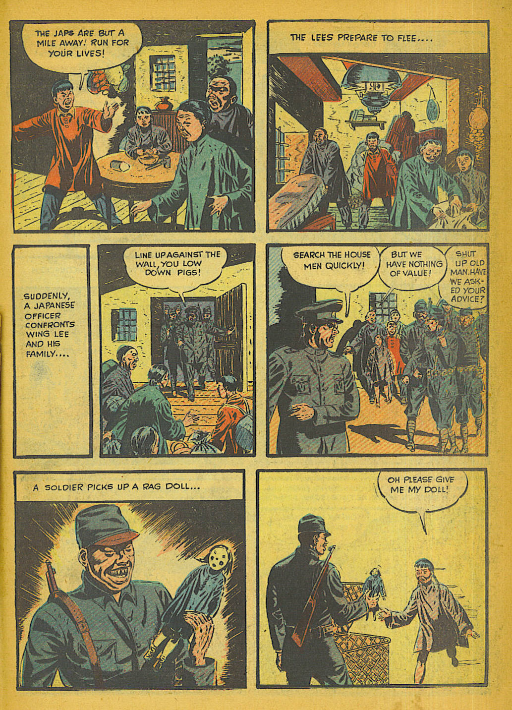 Blue Beetle (Fox / Dan Garrett), page 35. Blue Beetle (Dan Garrett). Public domain in the United States for Fox/Holyoke-era issues. Not Charlton or DC. Internet Archive folkscanomy scans used when Comic Book Plus returns 403.