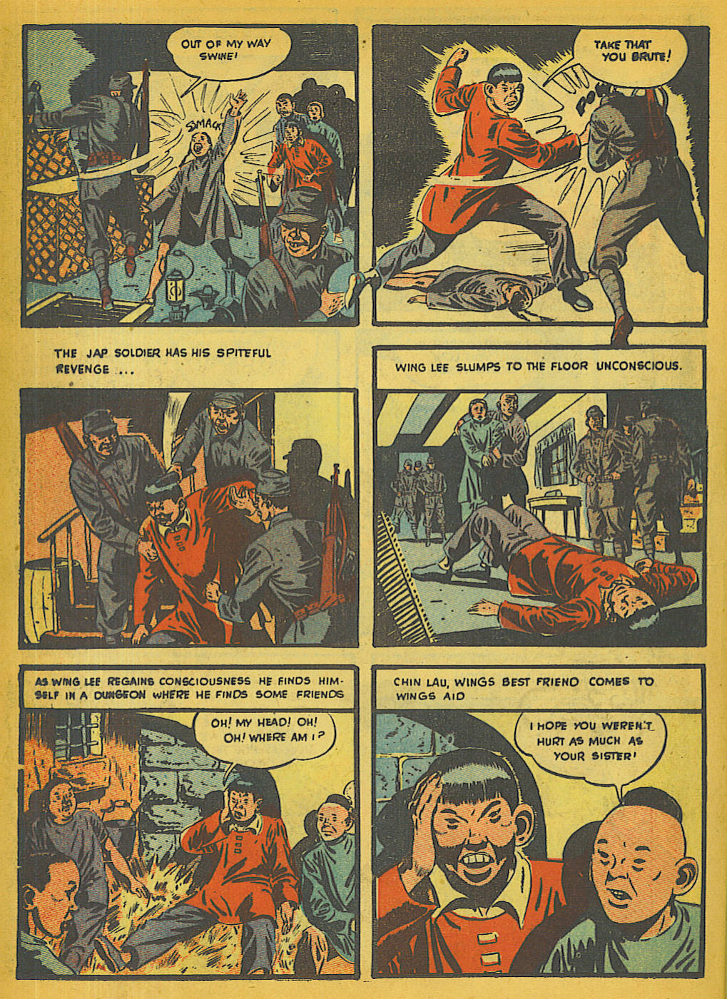 Blue Beetle (Fox / Dan Garrett), page 36. Blue Beetle (Dan Garrett). Public domain in the United States for Fox/Holyoke-era issues. Not Charlton or DC. Internet Archive folkscanomy scans used when Comic Book Plus returns 403.