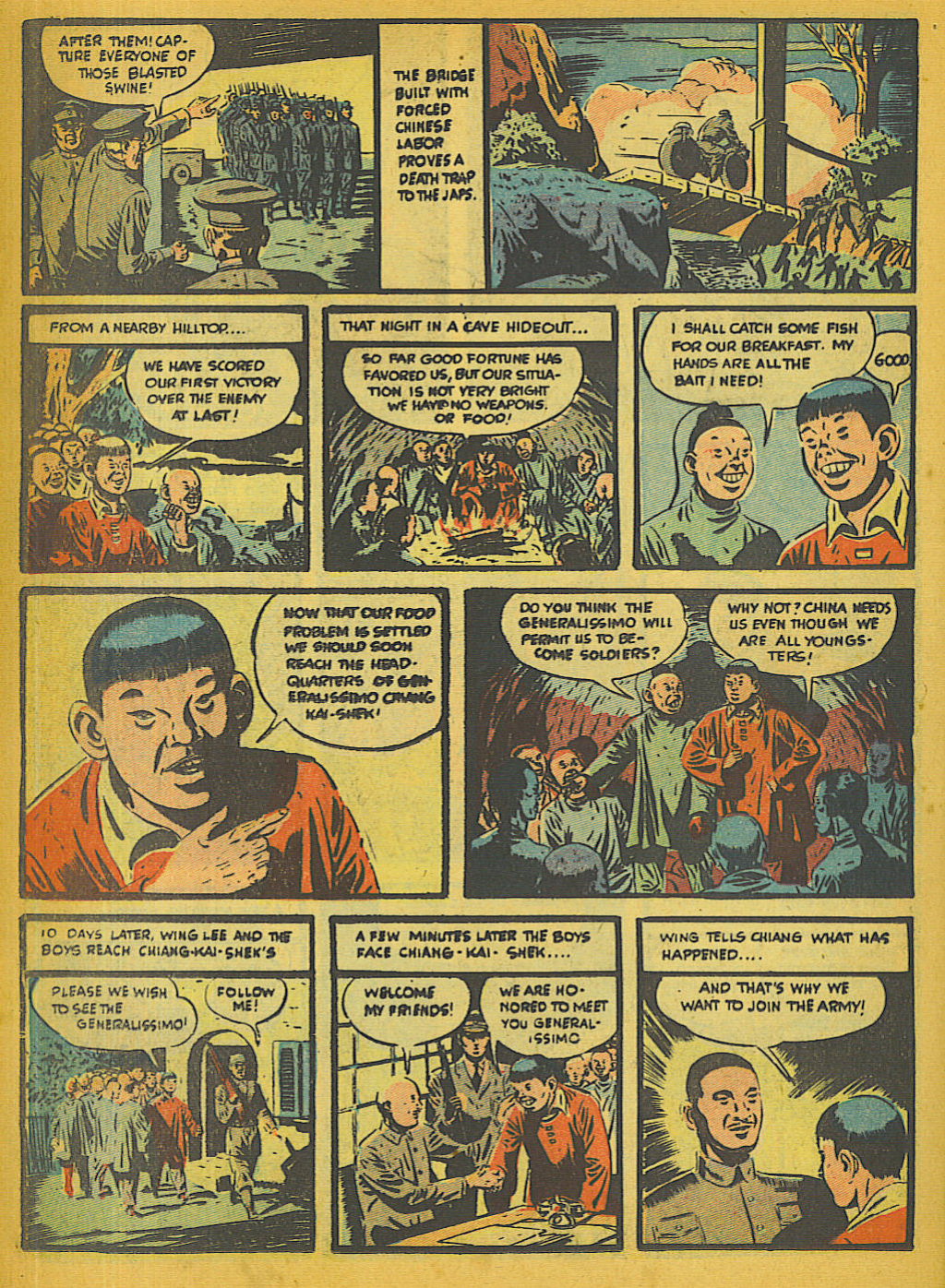 Blue Beetle (Fox / Dan Garrett), page 40. Blue Beetle (Dan Garrett). Public domain in the United States for Fox/Holyoke-era issues. Not Charlton or DC. Internet Archive folkscanomy scans used when Comic Book Plus returns 403.