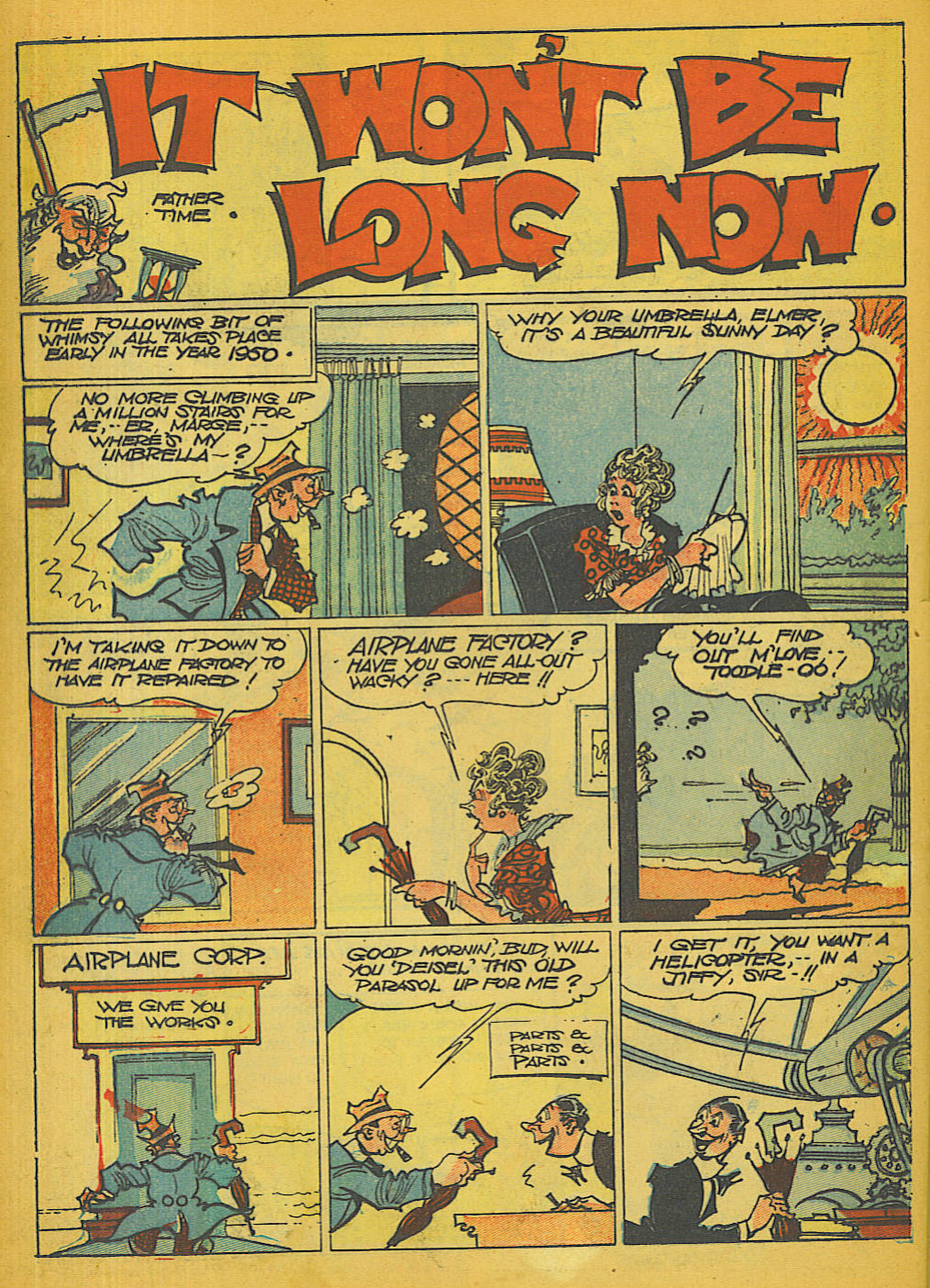 Blue Beetle (Fox / Dan Garrett), page 44. Blue Beetle (Dan Garrett). Public domain in the United States for Fox/Holyoke-era issues. Not Charlton or DC. Internet Archive folkscanomy scans used when Comic Book Plus returns 403.