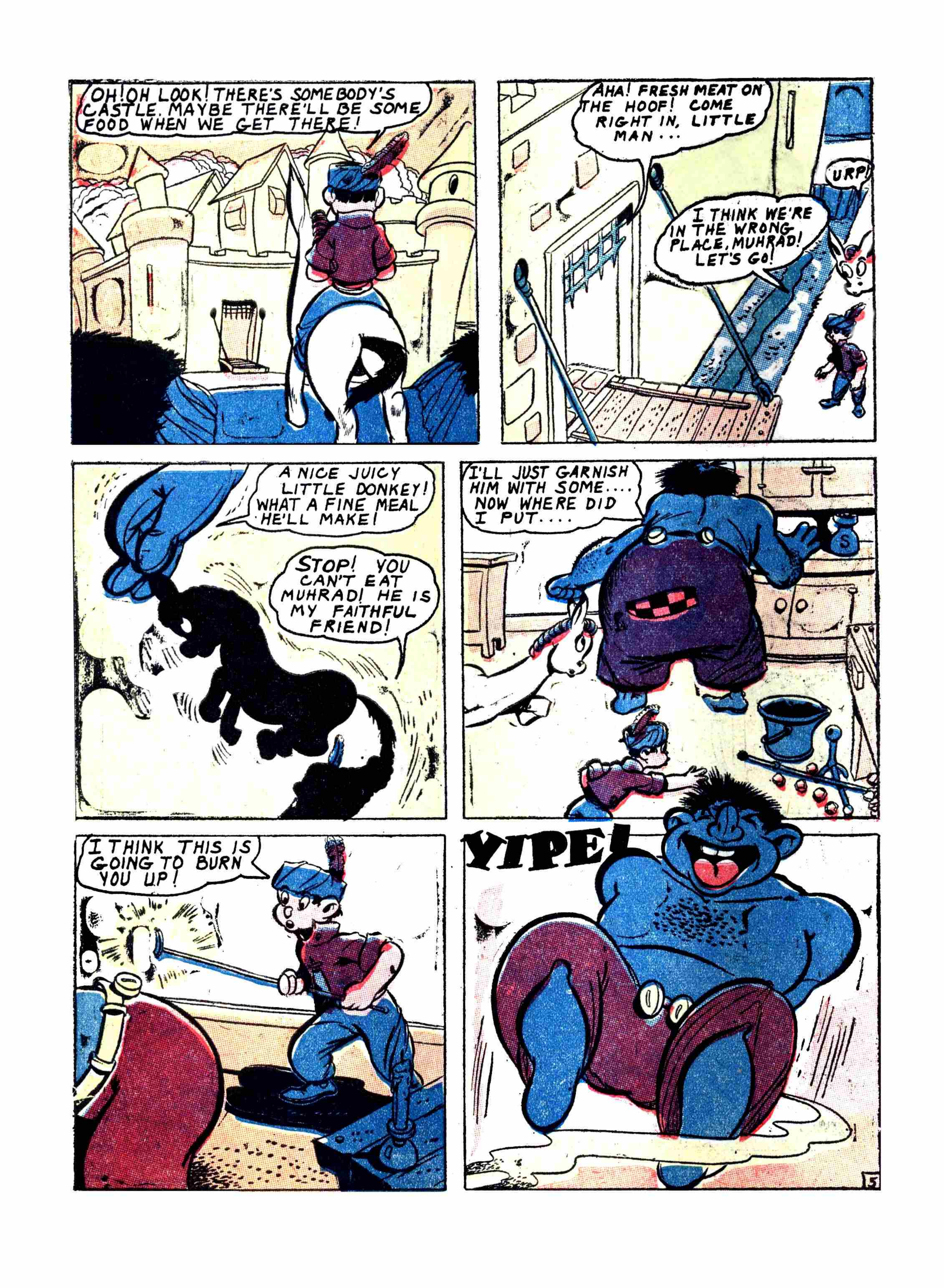 Blue Beetle (Fox / Dan Garrett), page 19. Blue Beetle (Dan Garrett). Public domain in the United States for Fox/Holyoke-era issues. Not Charlton or DC. Internet Archive folkscanomy scans used when Comic Book Plus returns 403.